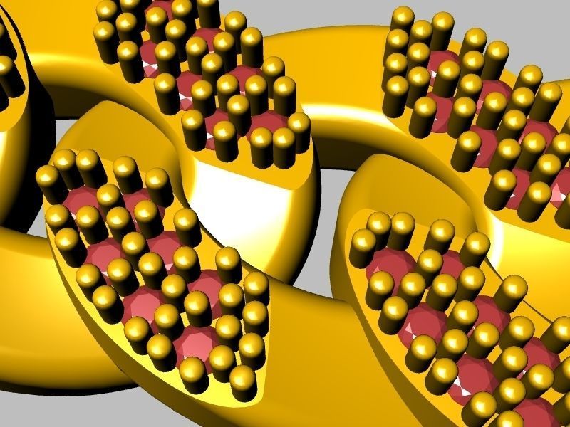 diamond Cuban chain bracelet stl verified 3D print model_18