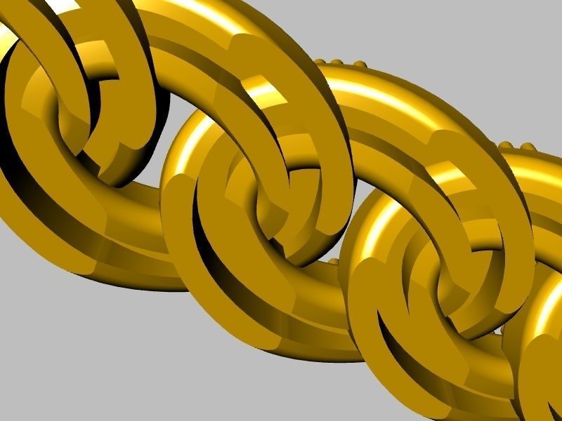 diamond Cuban chain bracelet stl verified 3D print model_21