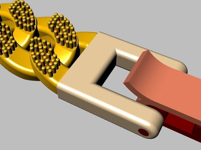 diamond Cuban chain bracelet stl verified 3D print model_16