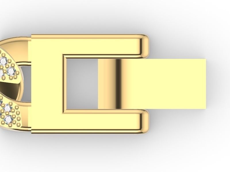diamond Cuban chain bracelet stl verified 3D print model_23