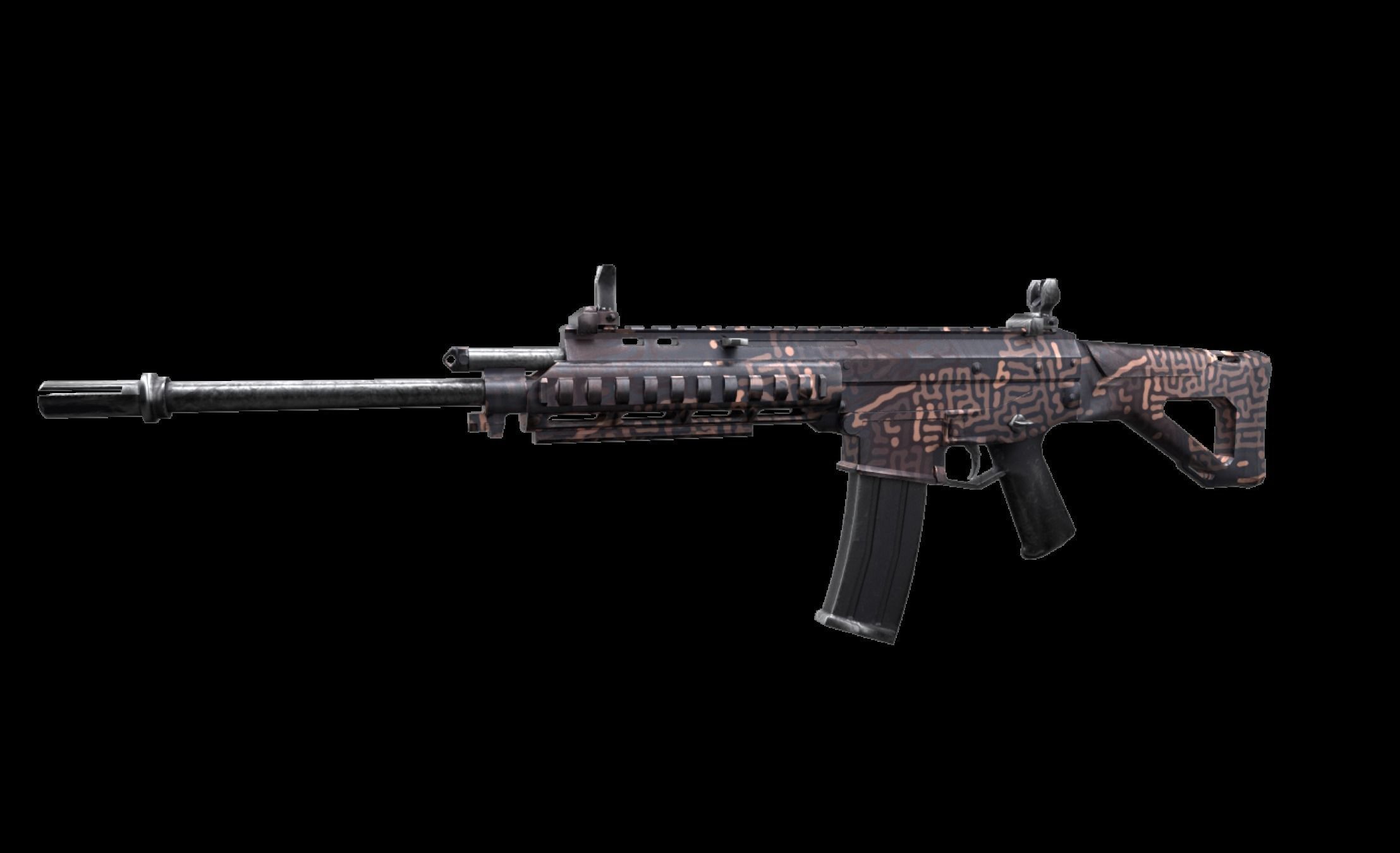 ACR - Rifle Weapon Low-poly 3D model_4