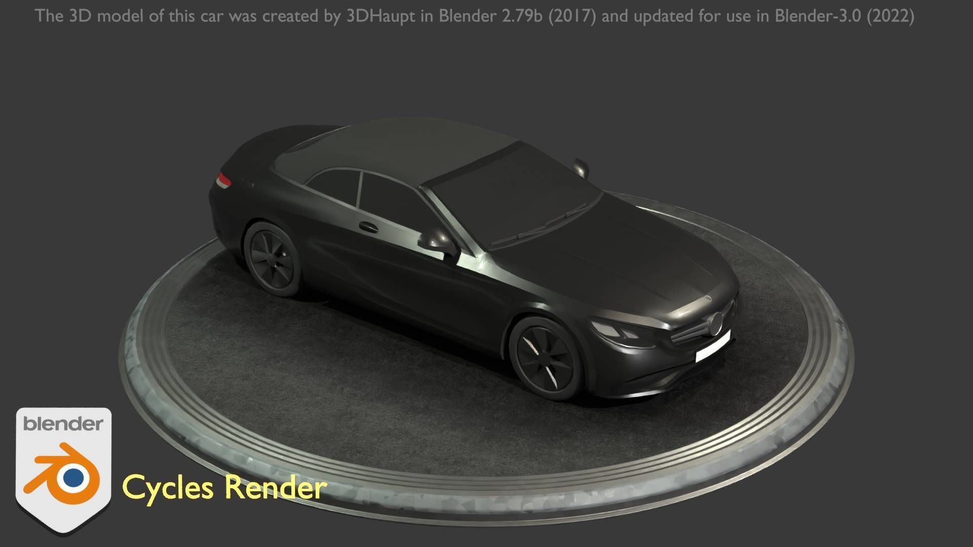 City Car 9 Top-Class Type-A Black Low-poly 3D model_50