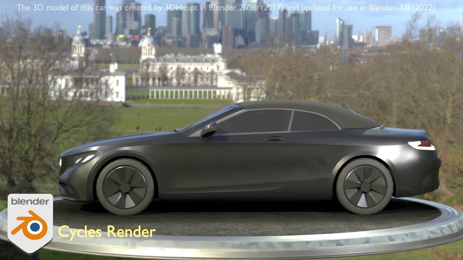 City Car 9 Top-Class Type-A Black Low-poly 3D model_41