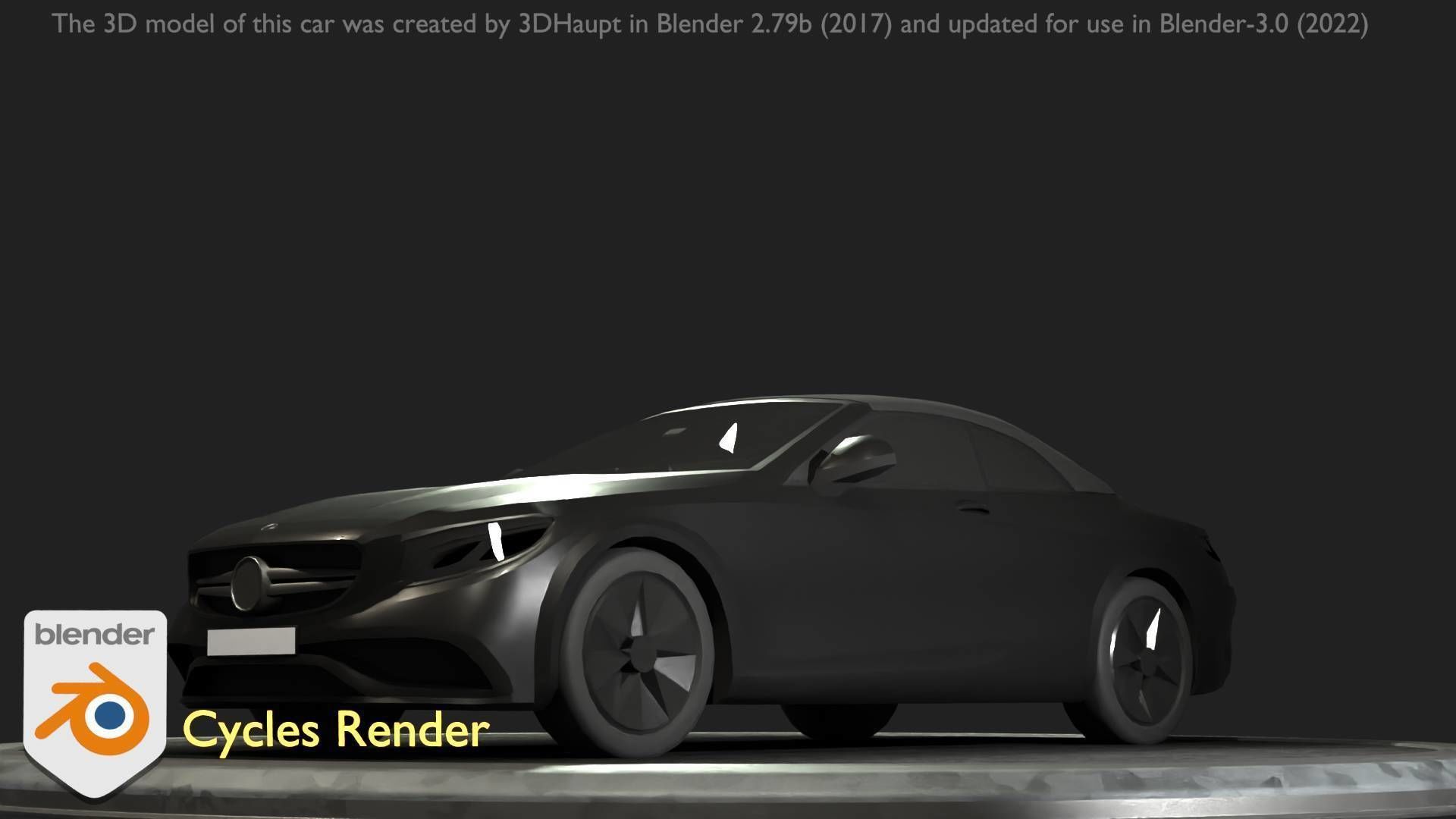 City Car 9 Top-Class Type-A Black Low-poly 3D model_39