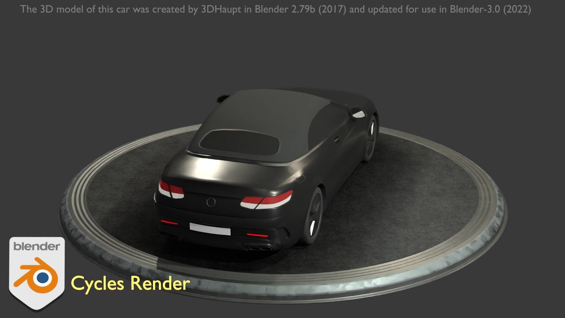 City Car 9 Top-Class Type-A Black Low-poly 3D model_92