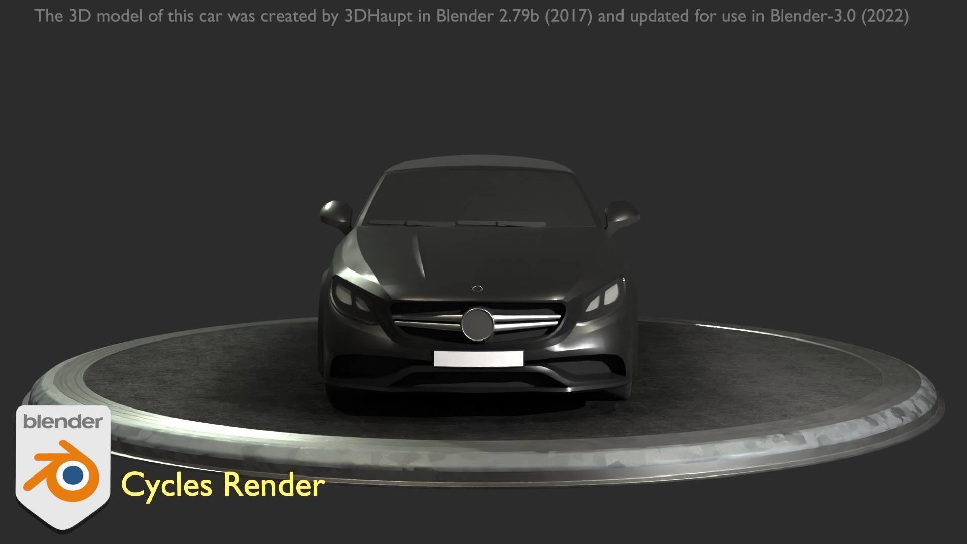 City Car 9 Top-Class Type-A Black Low-poly 3D model_38