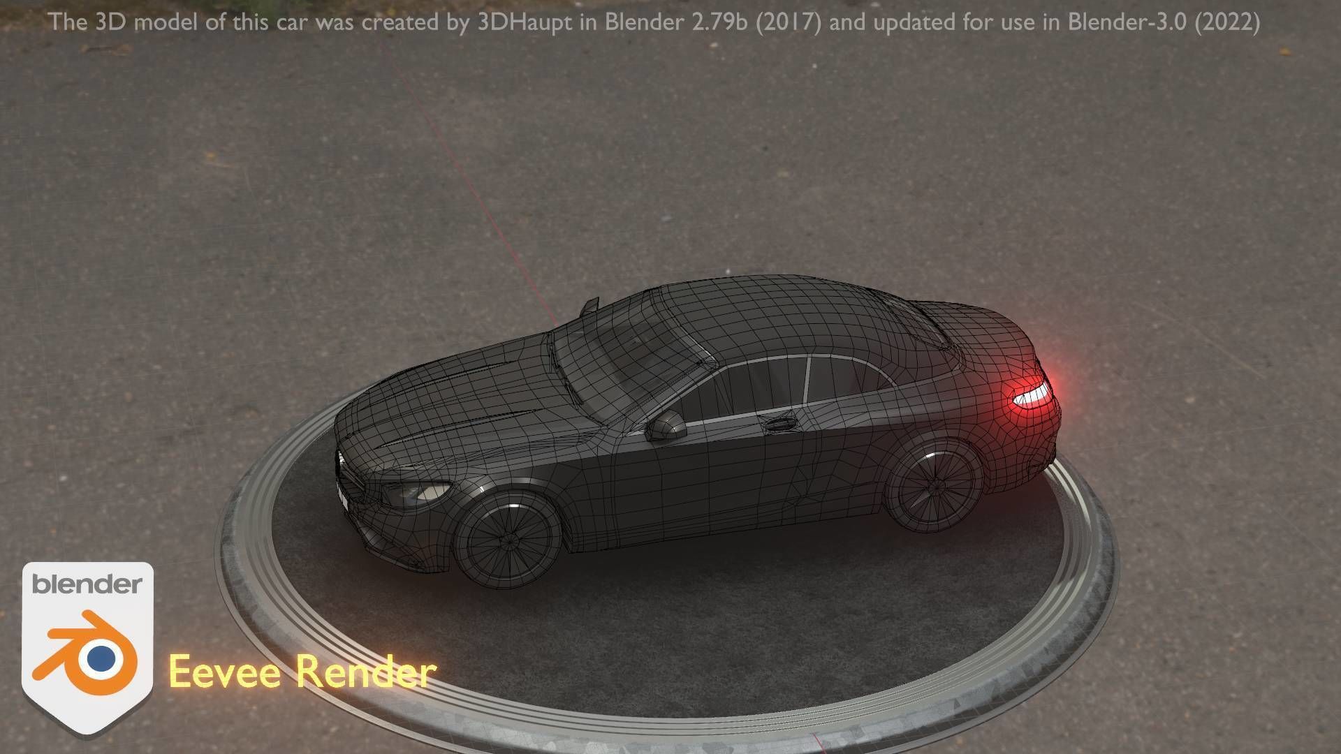 City Car 9 Top-Class Type-A Black Low-poly 3D model_26