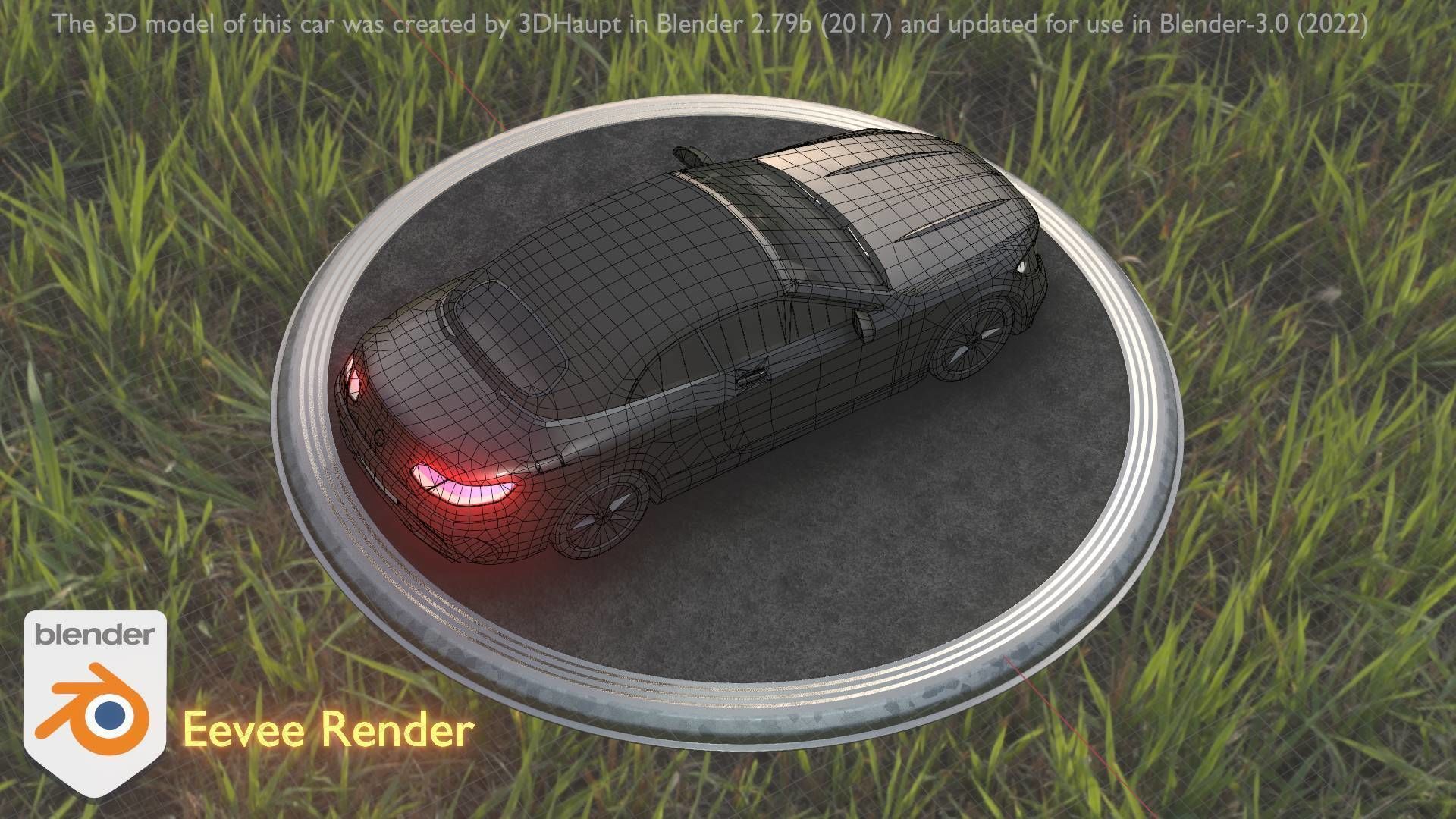 City Car 9 Top-Class Type-A Black Low-poly 3D model_63