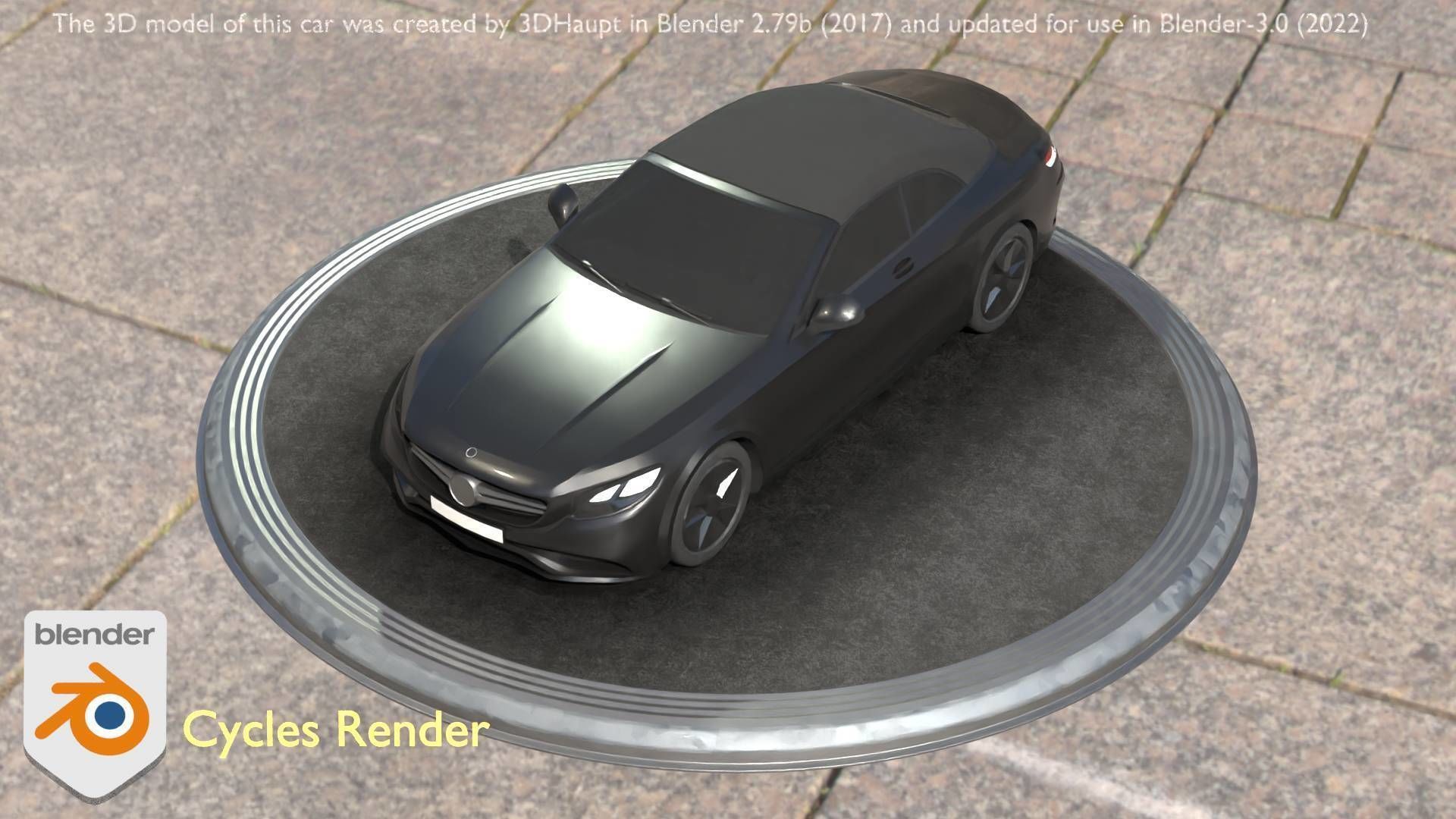 City Car 9 Top-Class Type-A Black Low-poly 3D model_54