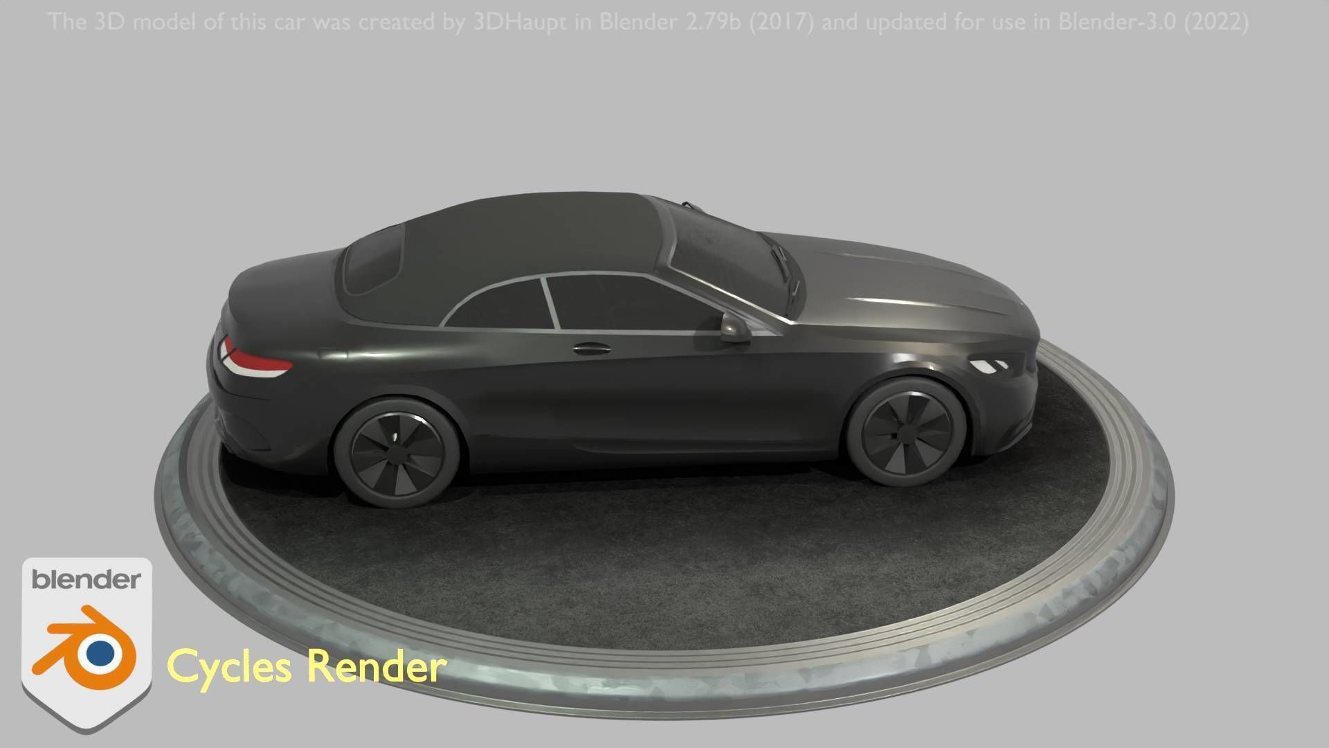 City Car 9 Top-Class Type-A Black Low-poly 3D model_48