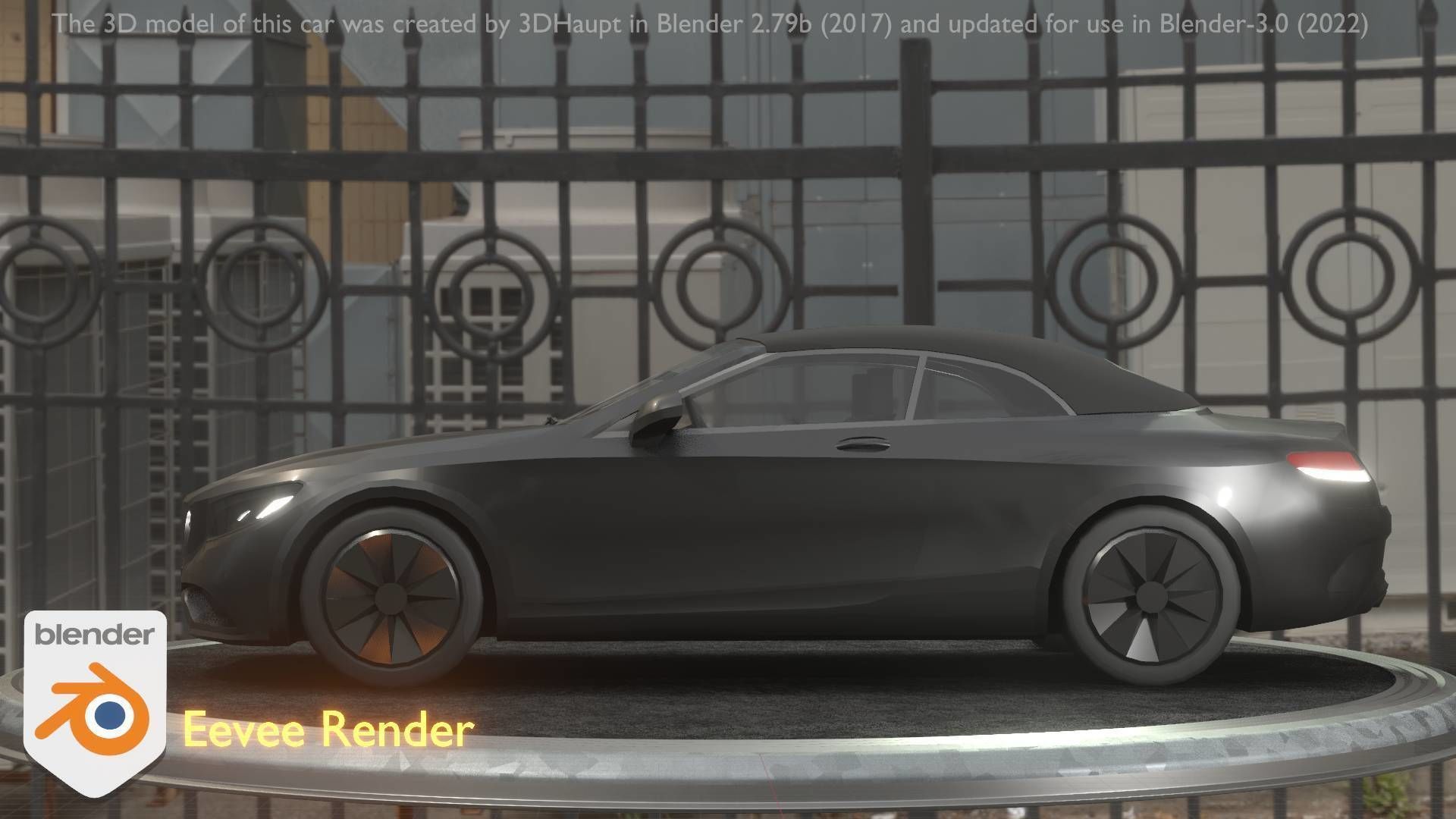 City Car 9 Top-Class Type-A Black Low-poly 3D model_87