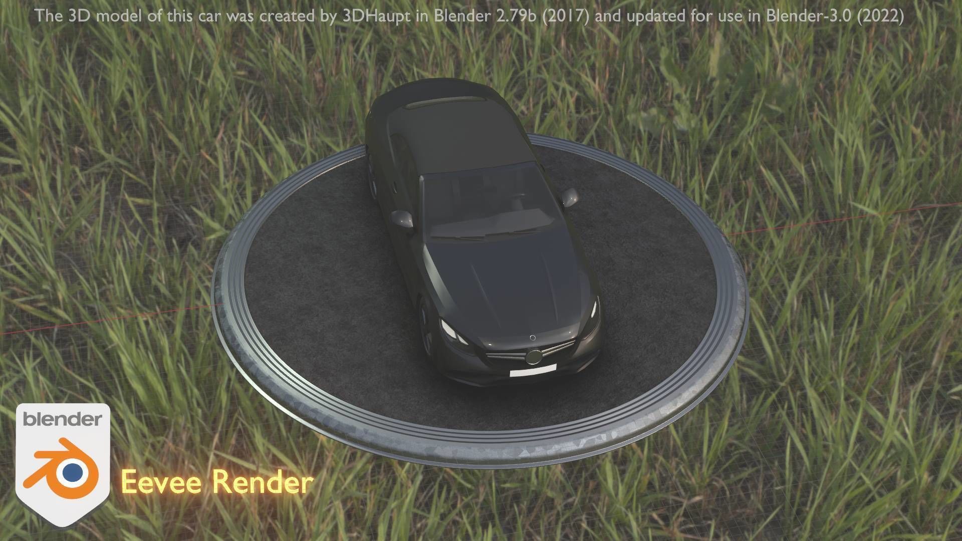 City Car 9 Top-Class Type-A Black Low-poly 3D model_22