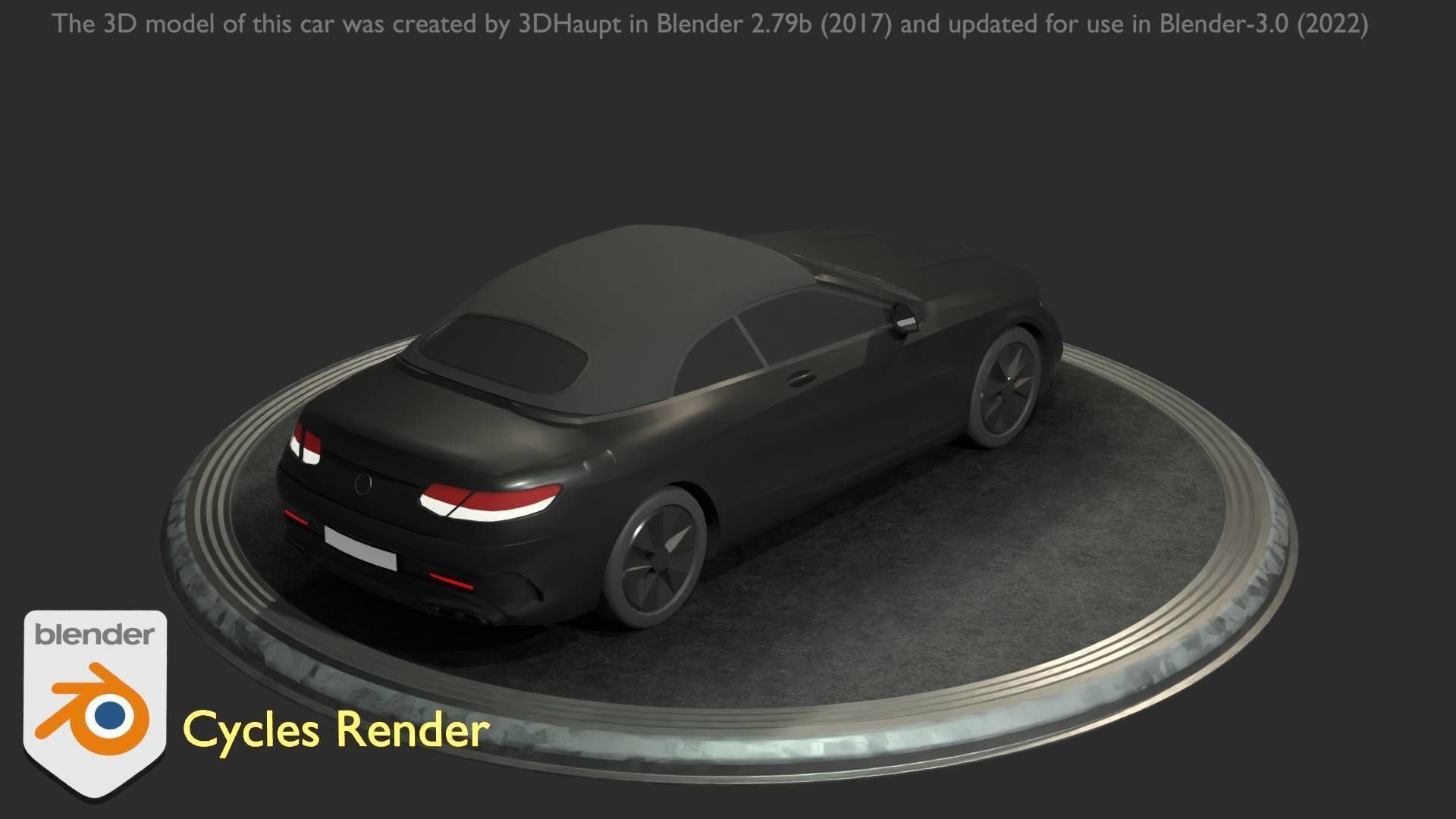 City Car 9 Top-Class Type-A Black Low-poly 3D model_46