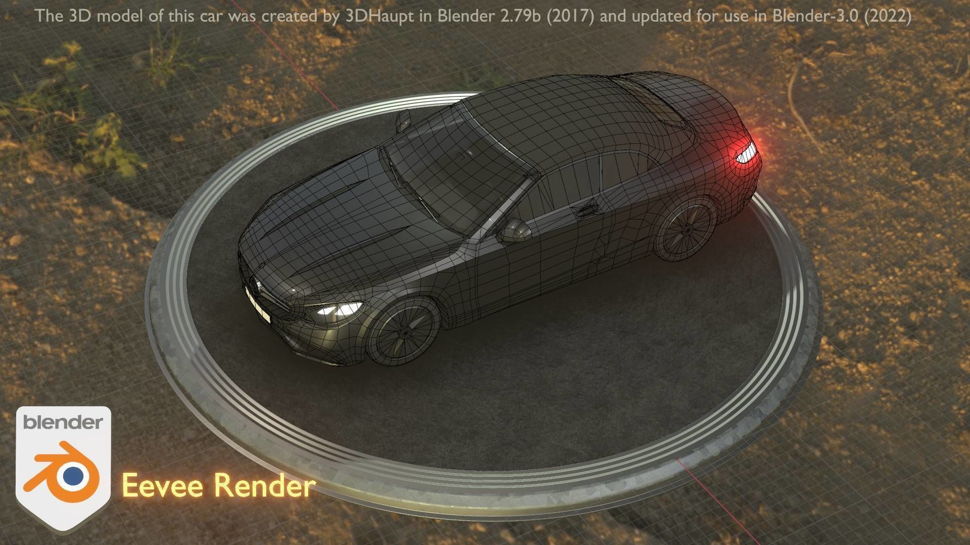 City Car 9 Top-Class Type-A Black Low-poly 3D model_55