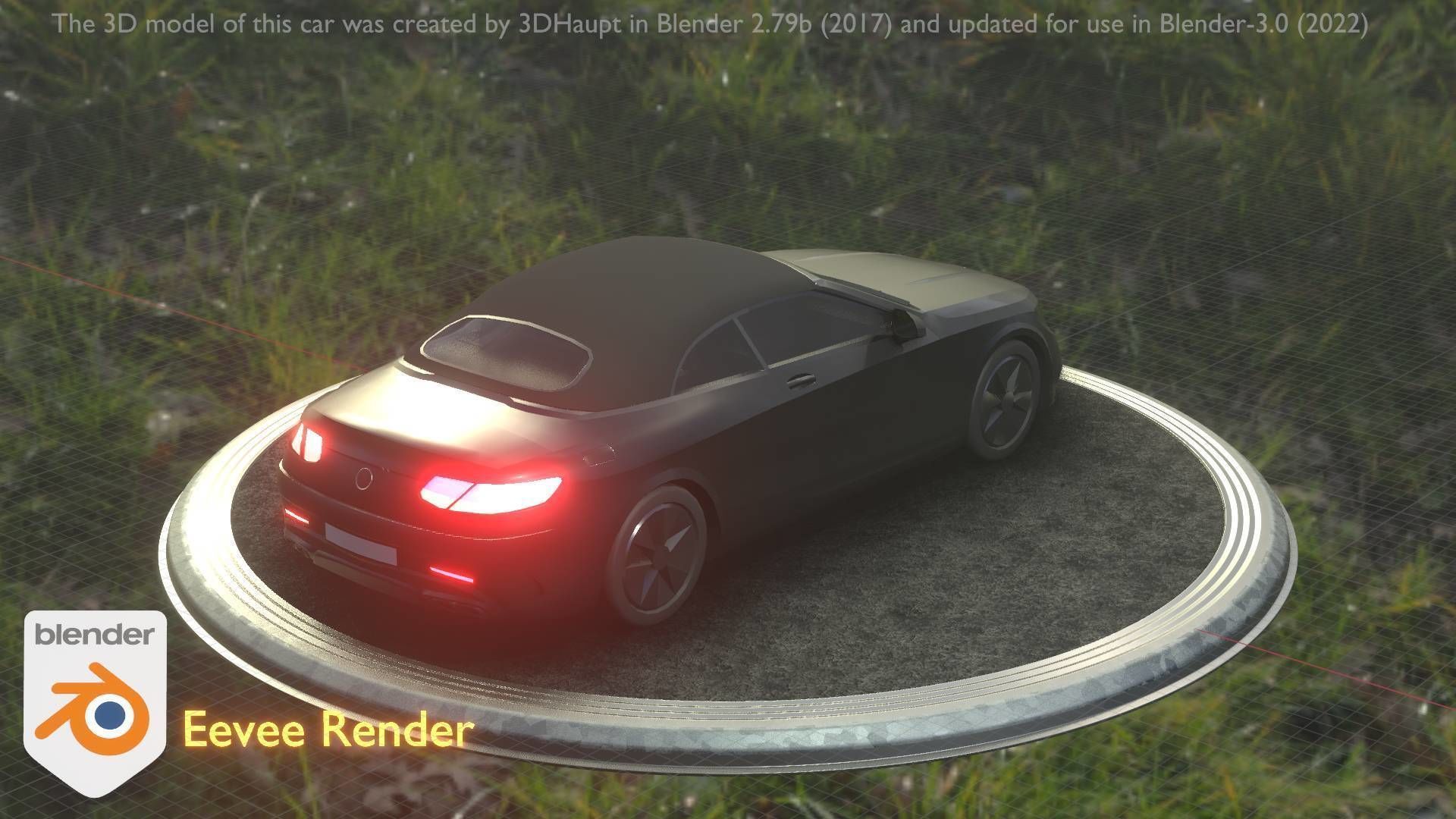 City Car 9 Top-Class Type-A Black Low-poly 3D model_93