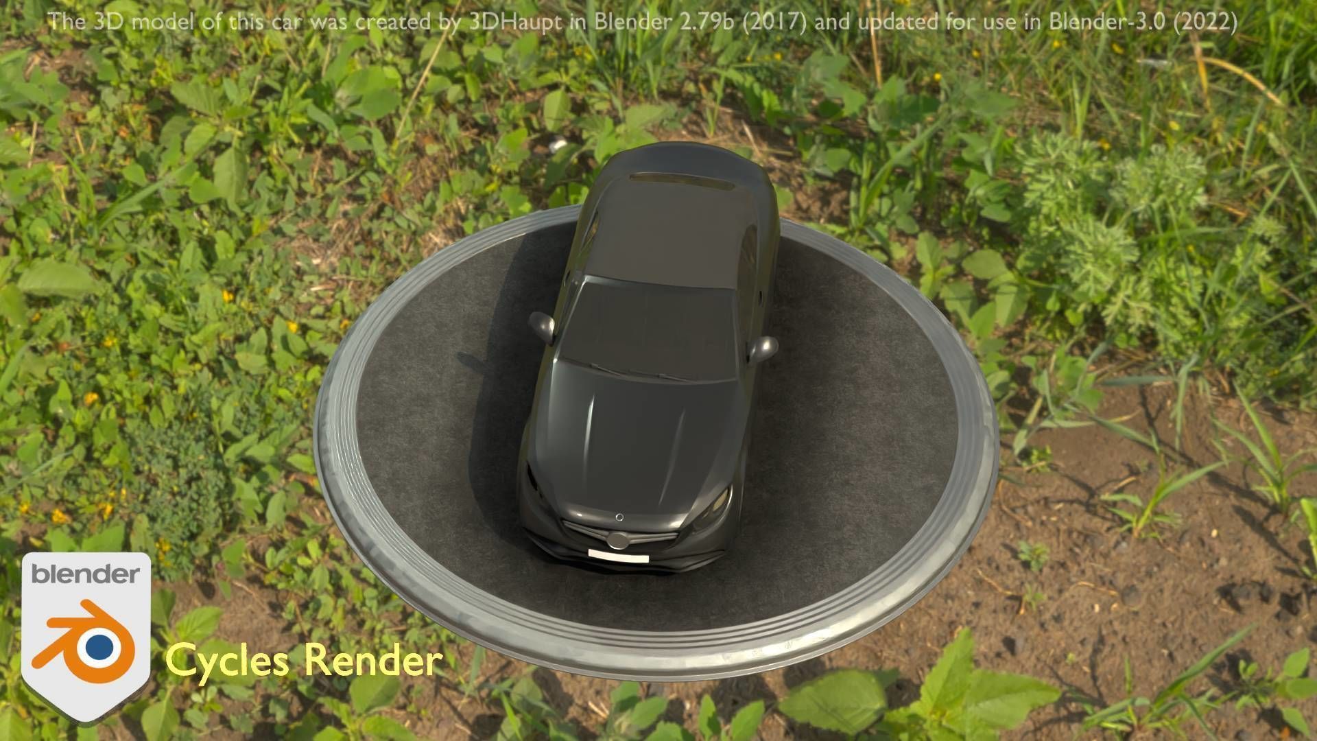 City Car 9 Top-Class Type-A Black Low-poly 3D model_23