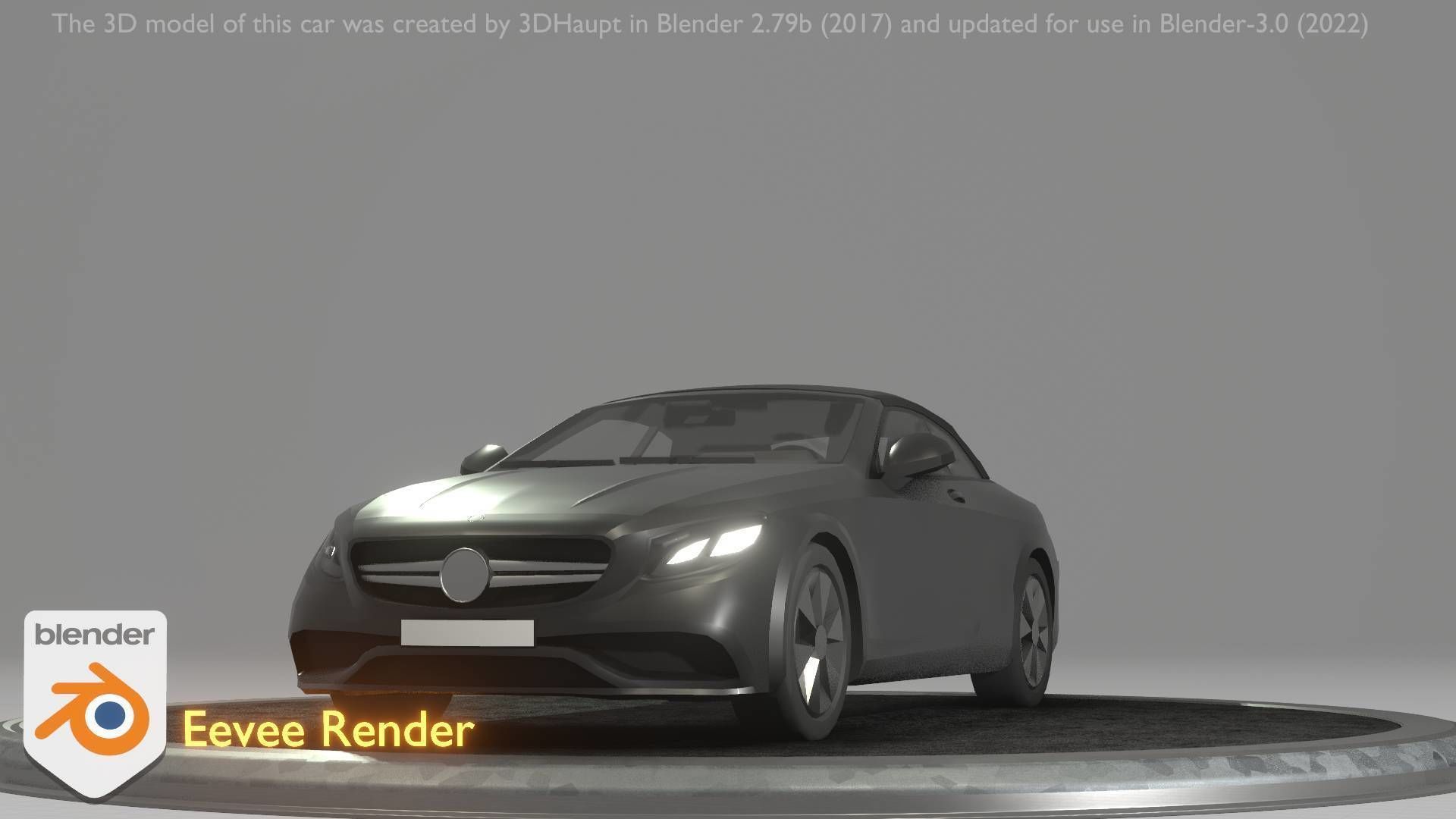 City Car 9 Top-Class Type-A Black Low-poly 3D model_5