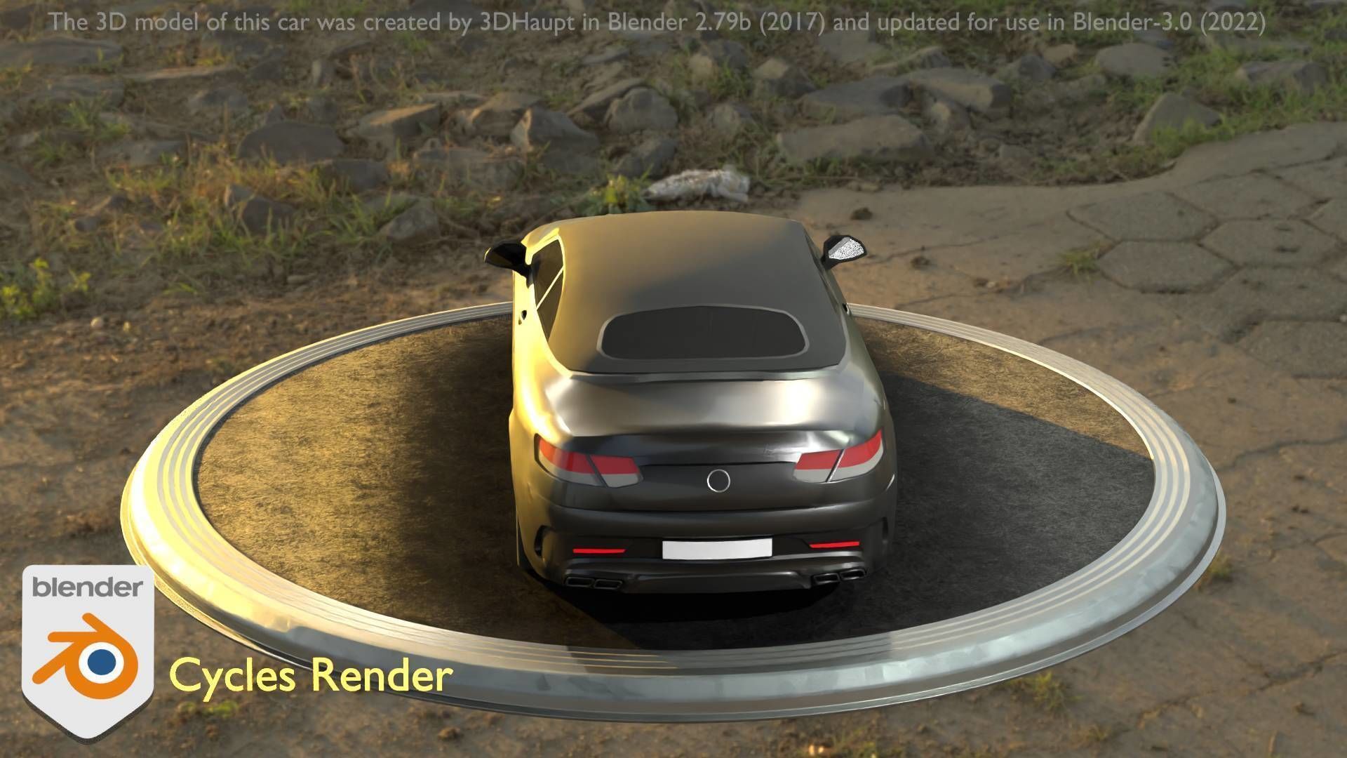 City Car 9 Top-Class Type-A Black Low-poly 3D model_45