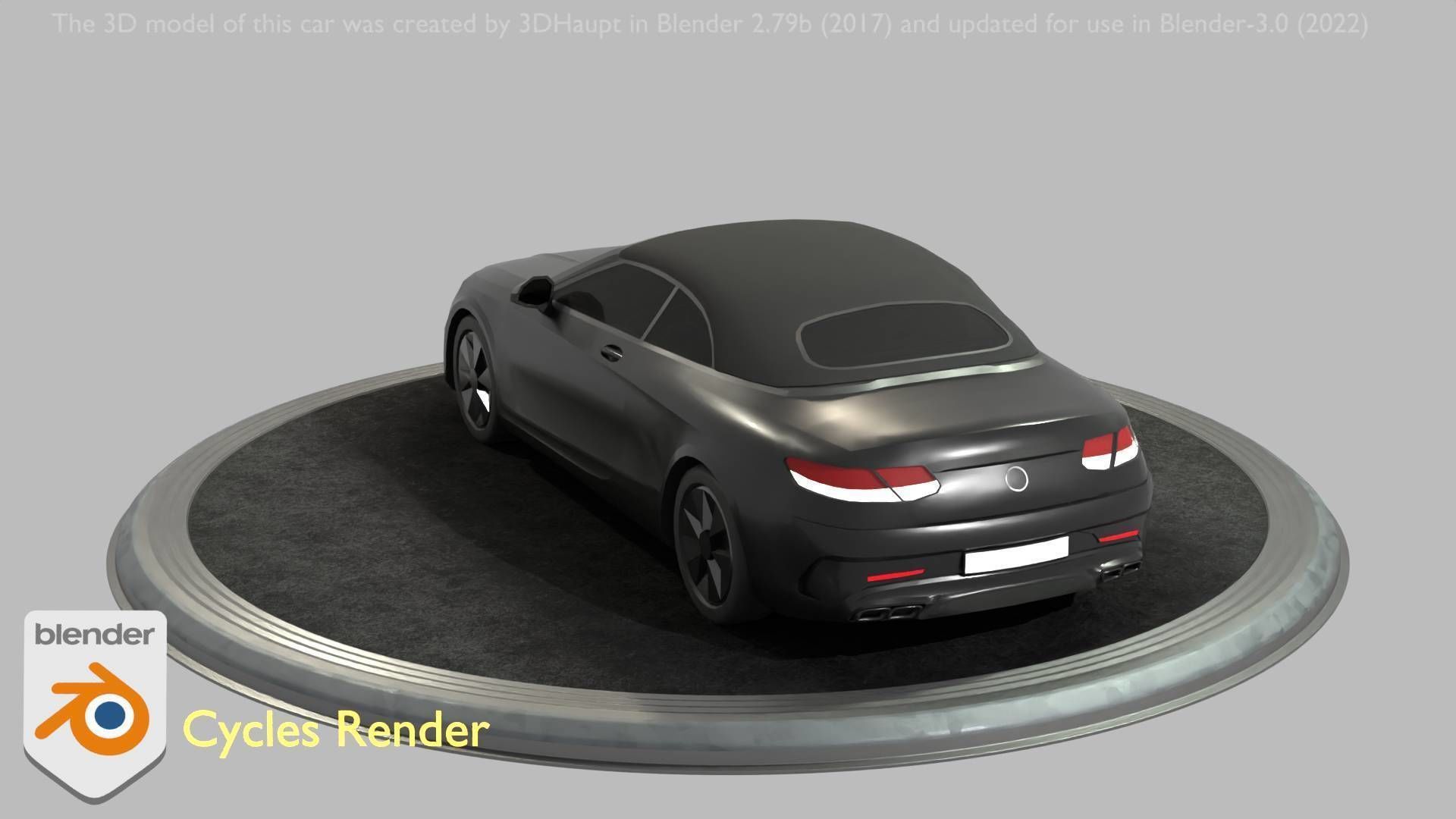 City Car 9 Top-Class Type-A Black Low-poly 3D model_90
