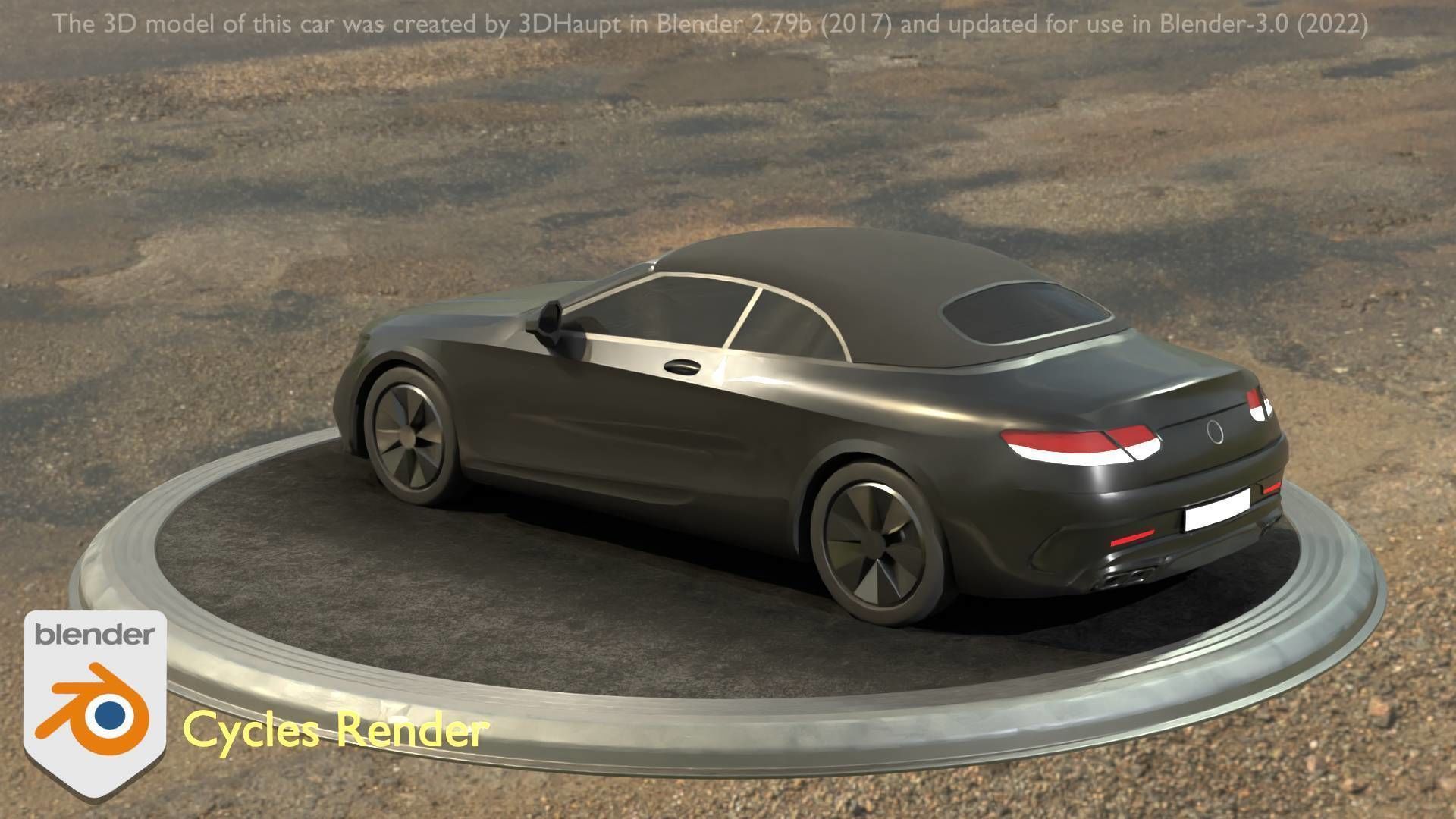 City Car 9 Top-Class Type-A Black Low-poly 3D model_43