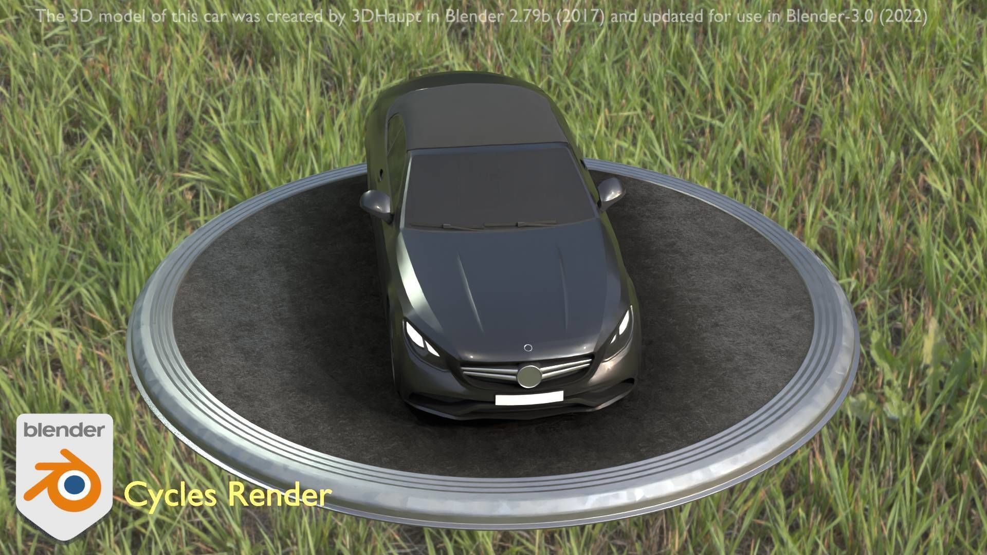 City Car 9 Top-Class Type-A Black Low-poly 3D model_52