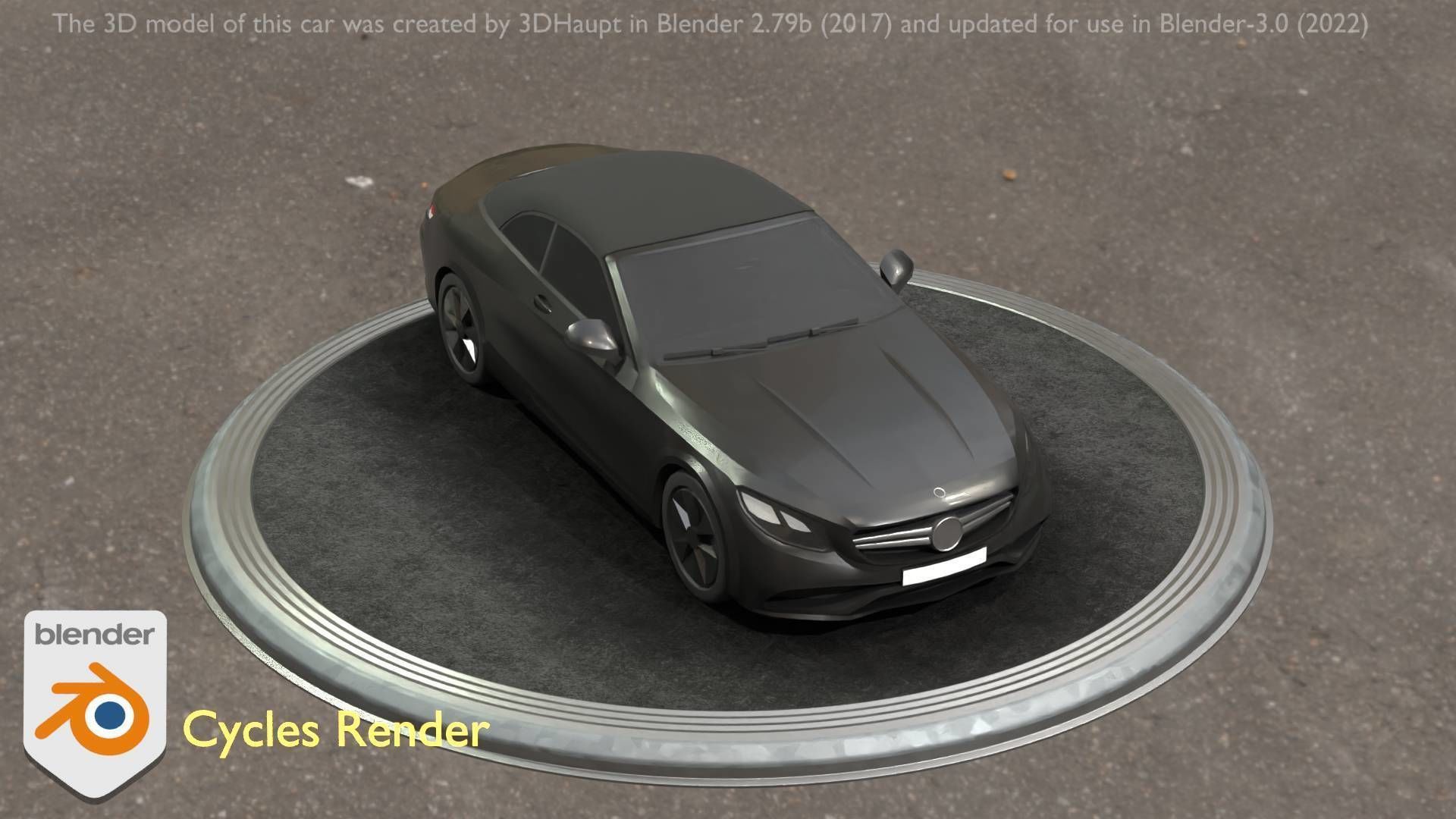 City Car 9 Top-Class Type-A Black Low-poly 3D model_98