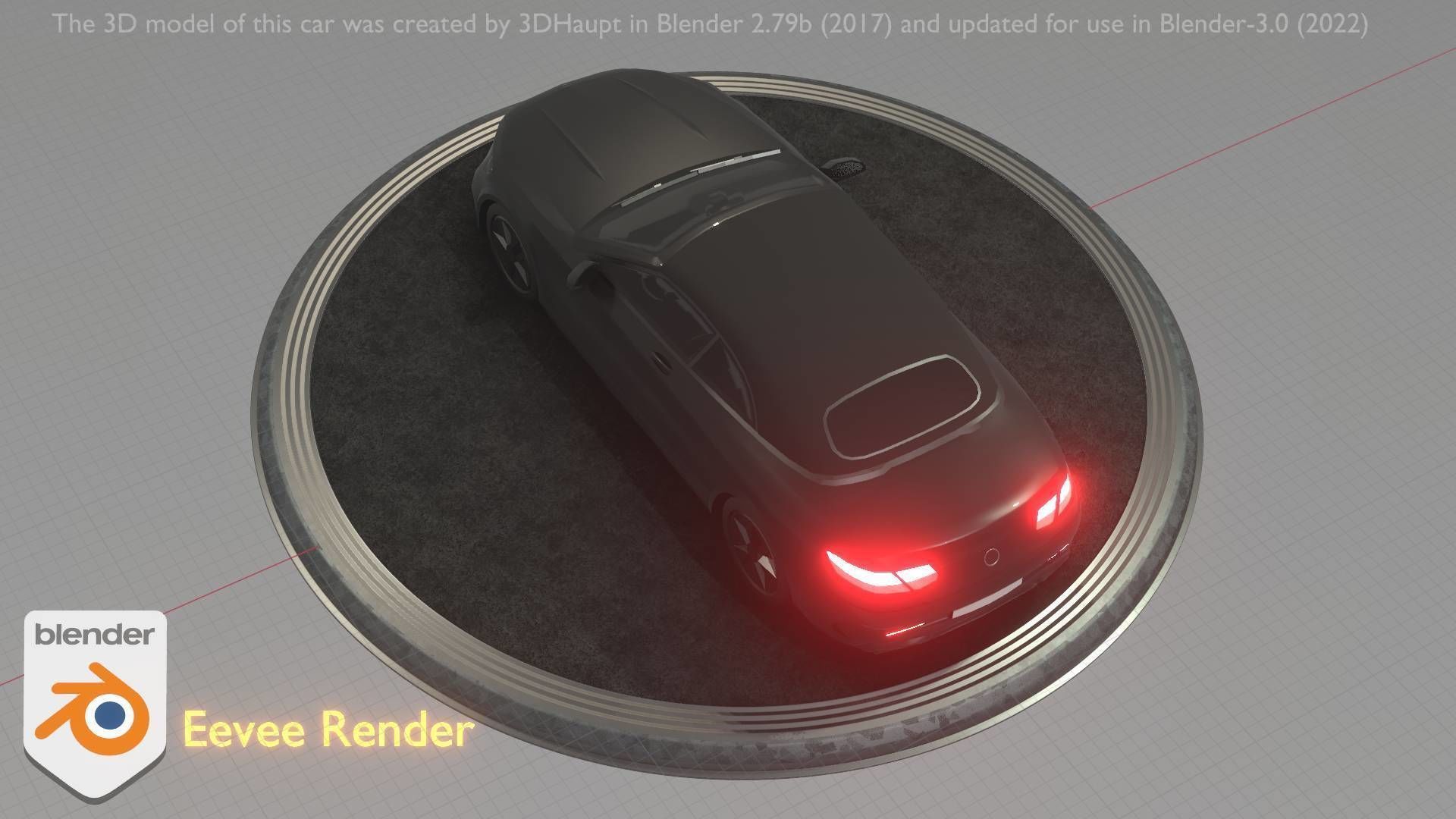 City Car 9 Top-Class Type-A Black Low-poly 3D model_59