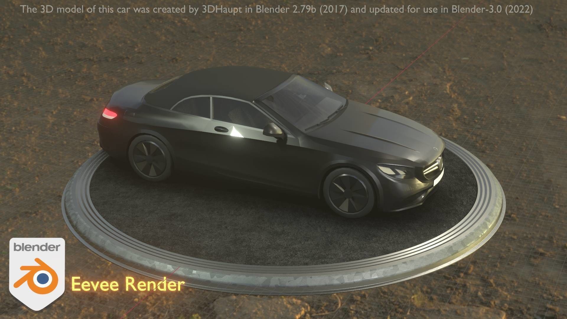 City Car 9 Top-Class Type-A Black Low-poly 3D model_35