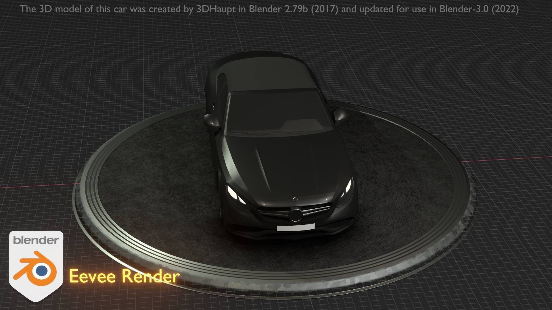City Car 9 Top-Class Type-A Black Low-poly 3D model_7