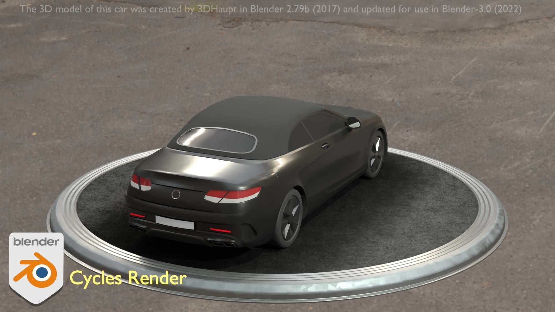 City Car 9 Top-Class Type-A Black Low-poly 3D model_78