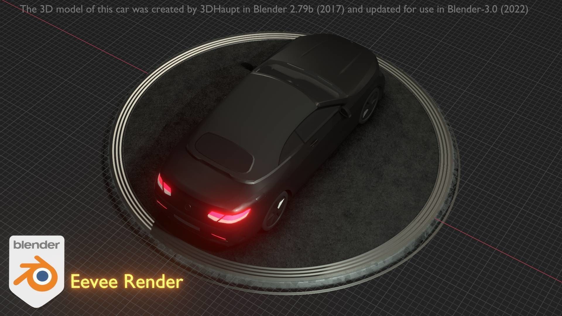 City Car 9 Top-Class Type-A Black Low-poly 3D model_17