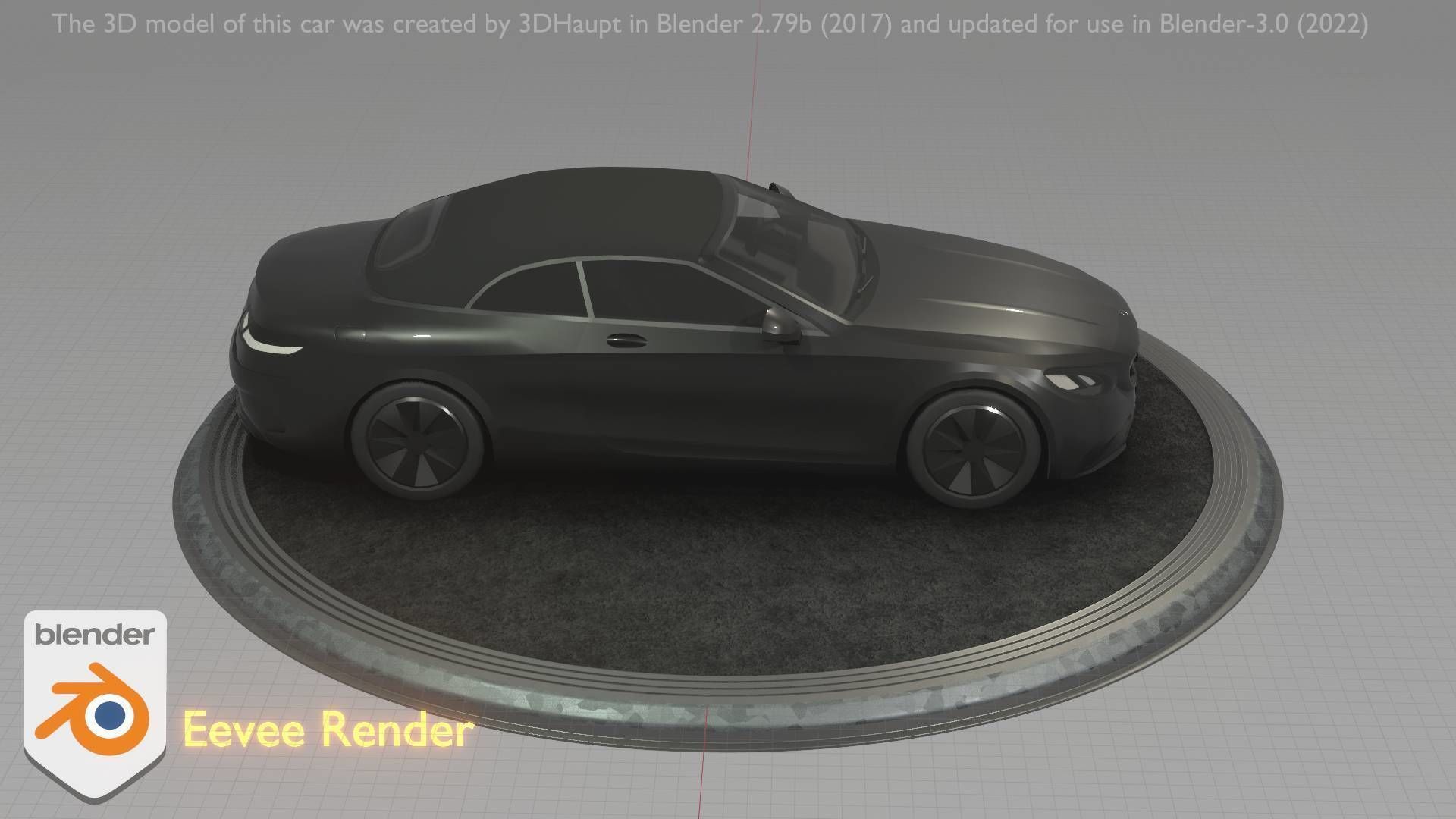 City Car 9 Top-Class Type-A Black Low-poly 3D model_81