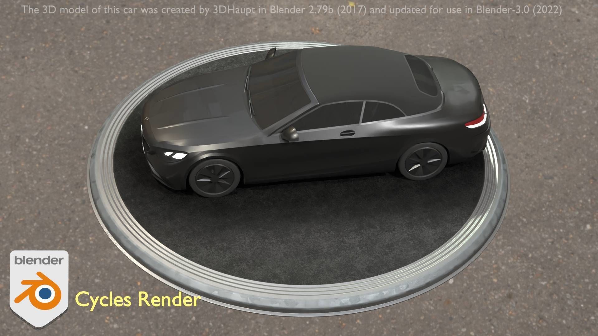 City Car 9 Top-Class Type-A Black Low-poly 3D model_56