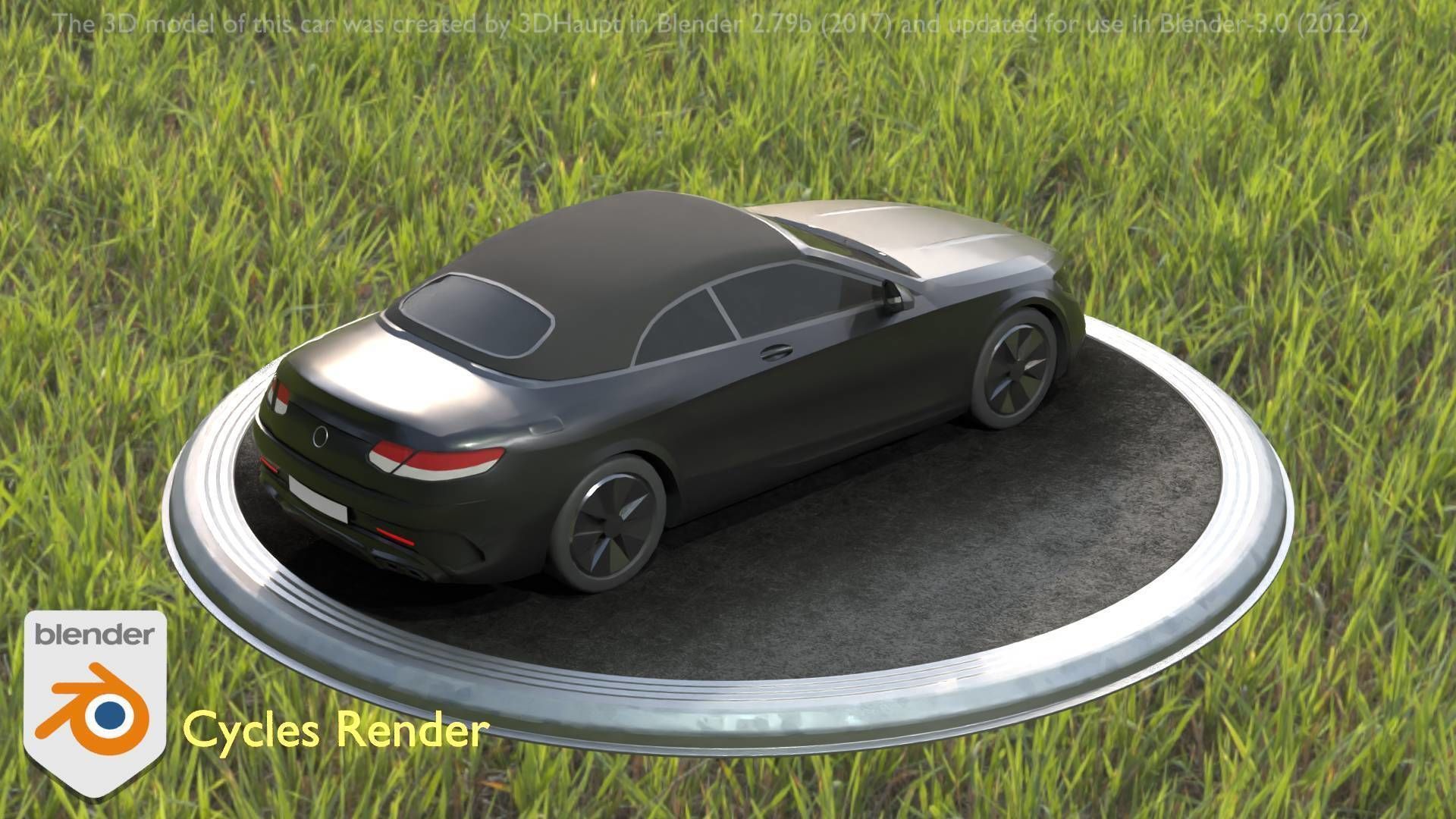 City Car 9 Top-Class Type-A Black Low-poly 3D model_32