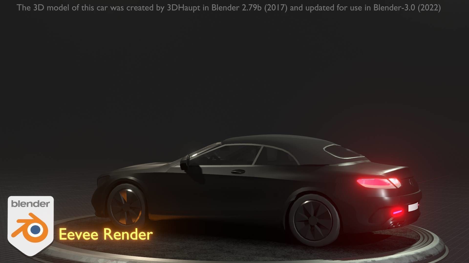 City Car 9 Top-Class Type-A Black Low-poly 3D model_28