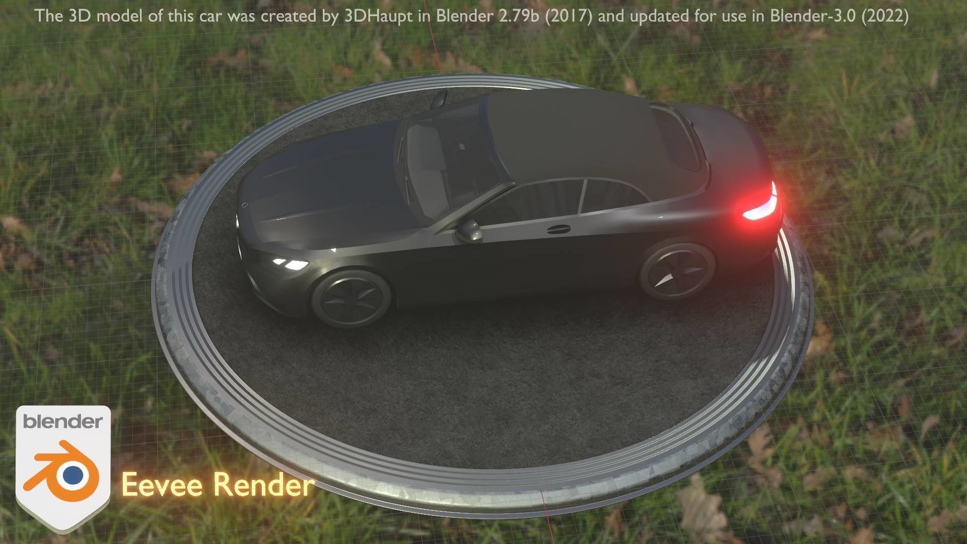 City Car 9 Top-Class Type-A Black Low-poly 3D model_11