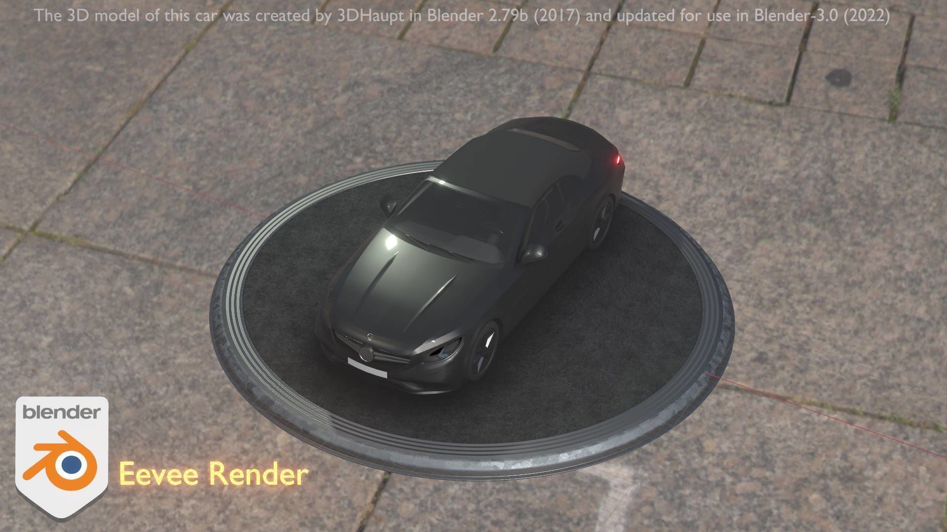 City Car 9 Top-Class Type-A Black Low-poly 3D model_24