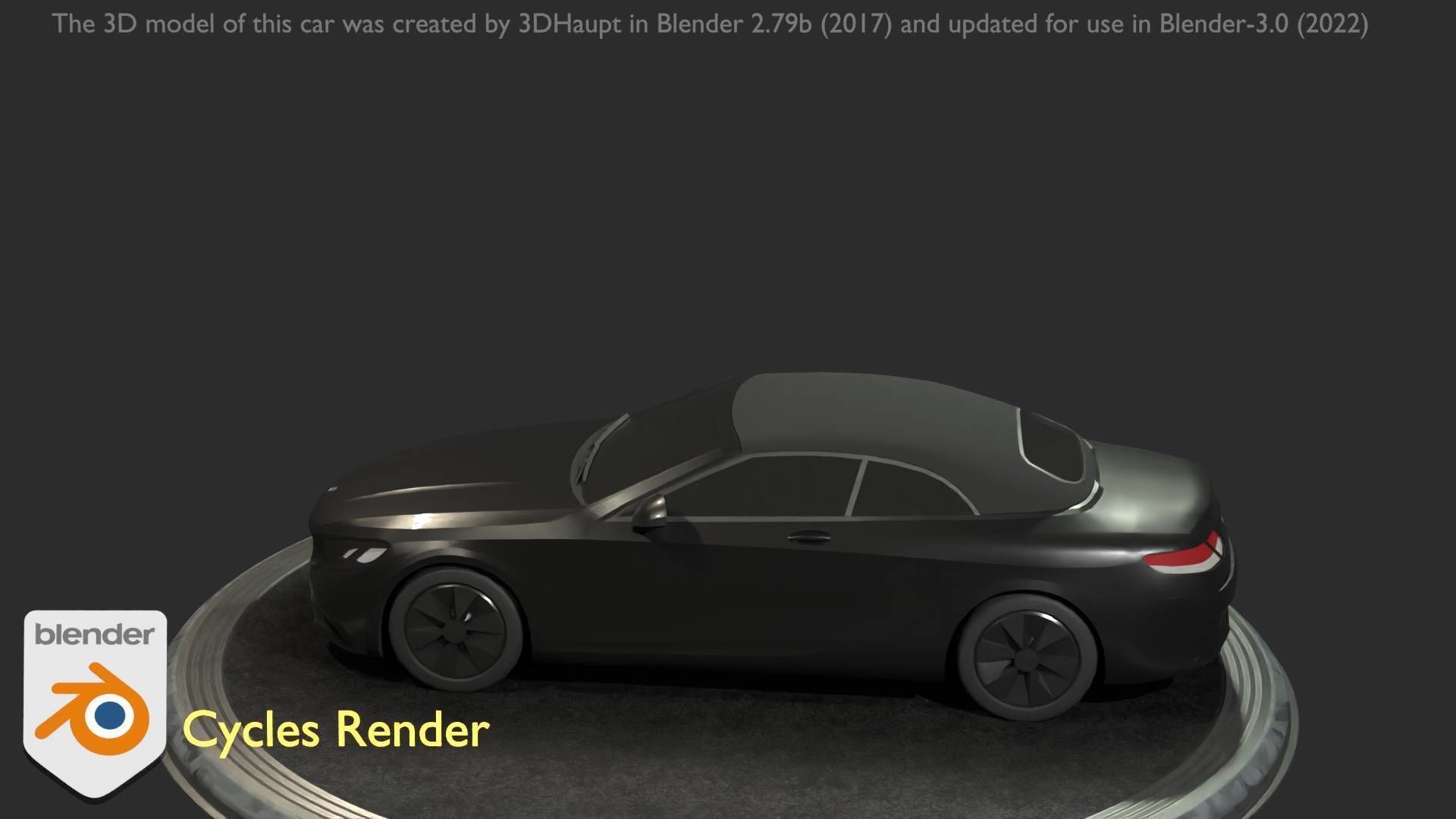 City Car 9 Top-Class Type-A Black Low-poly 3D model_27