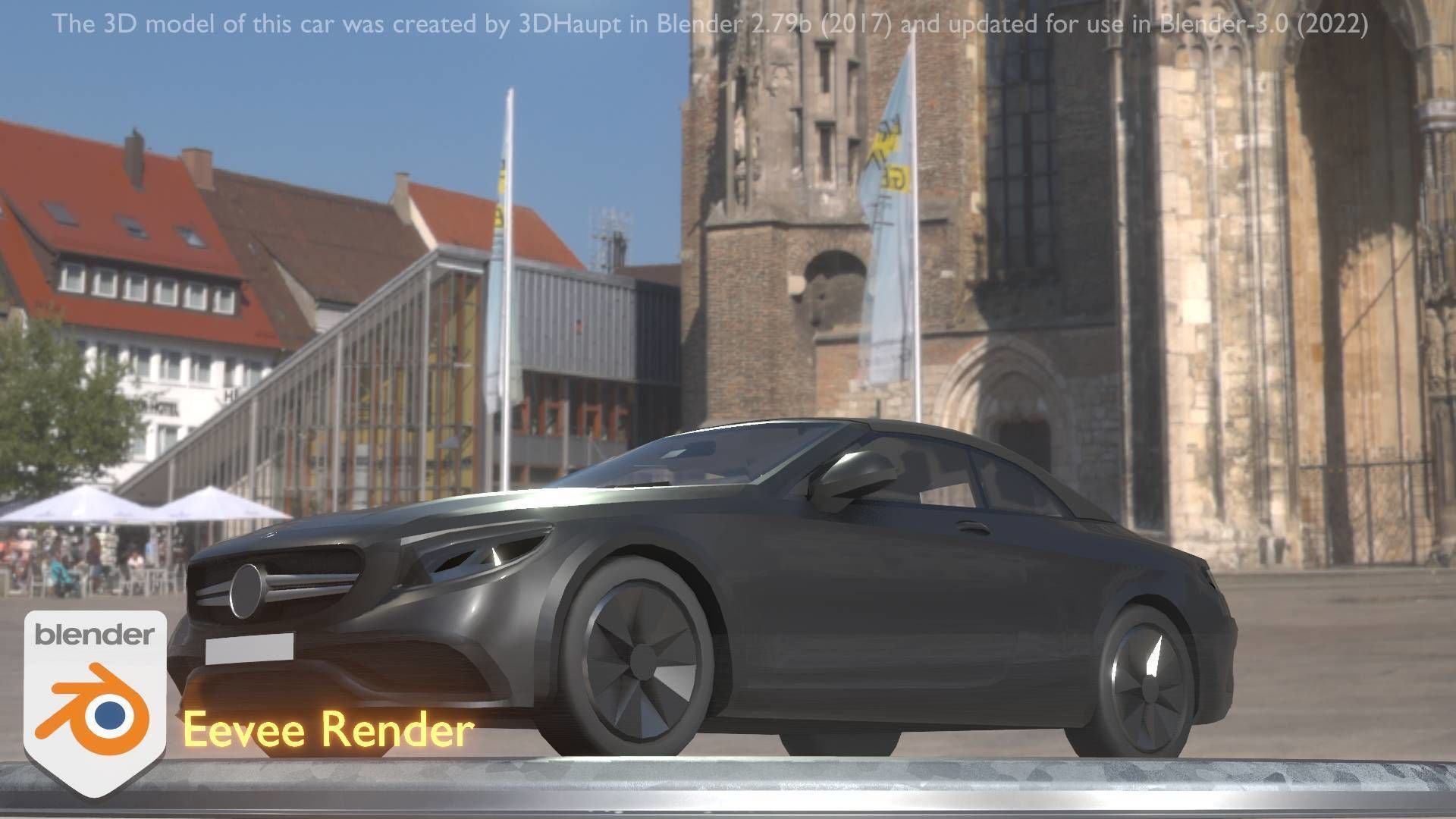 City Car 9 Top-Class Type-A Black Low-poly 3D model_2