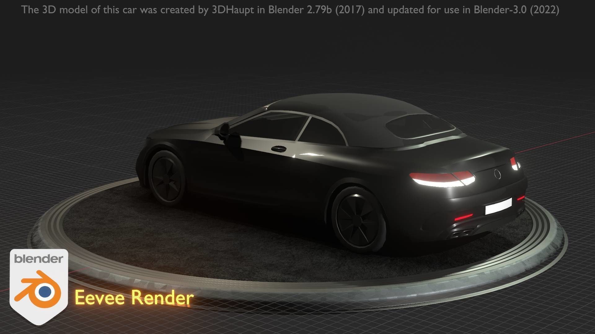 City Car 9 Top-Class Type-A Black Low-poly 3D model_89