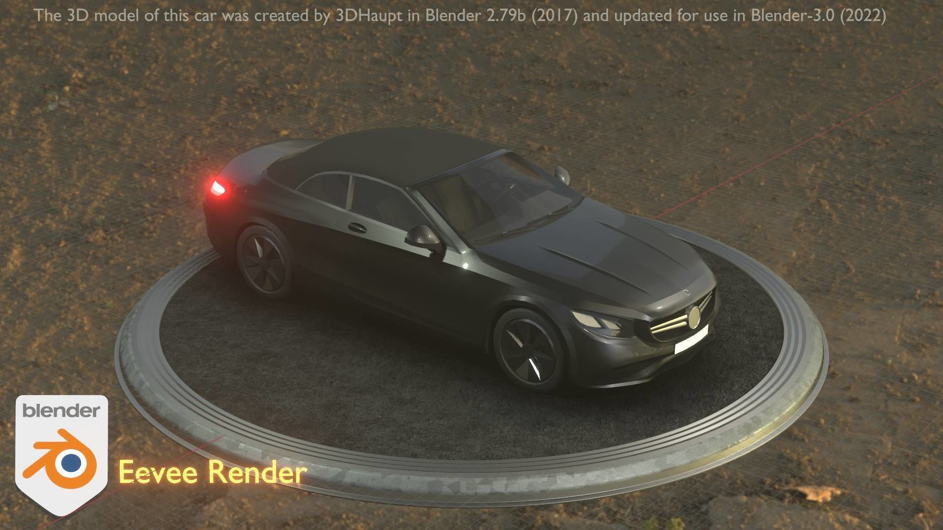 City Car 9 Top-Class Type-A Black Low-poly 3D model_97