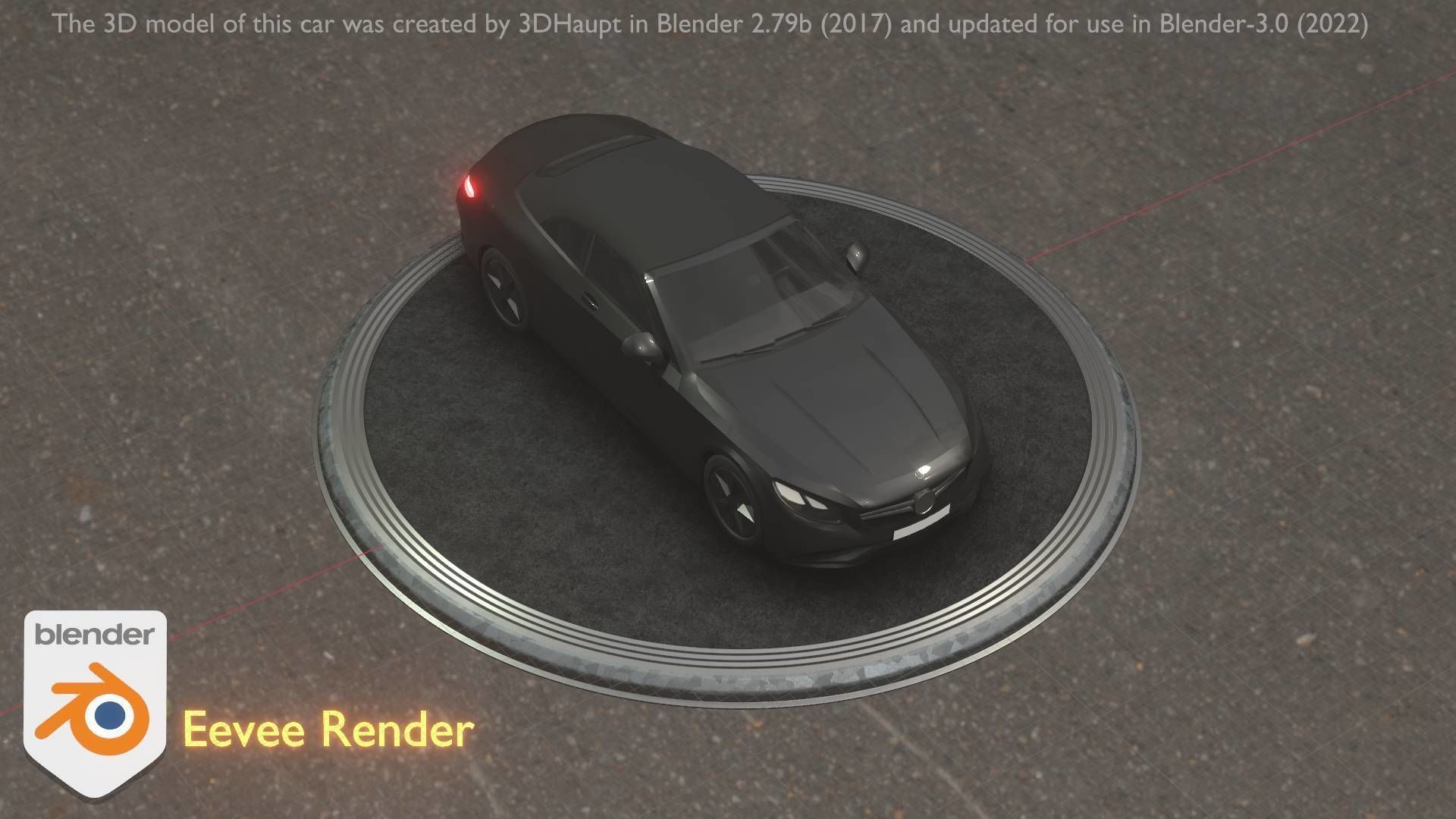 City Car 9 Top-Class Type-A Black Low-poly 3D model_67