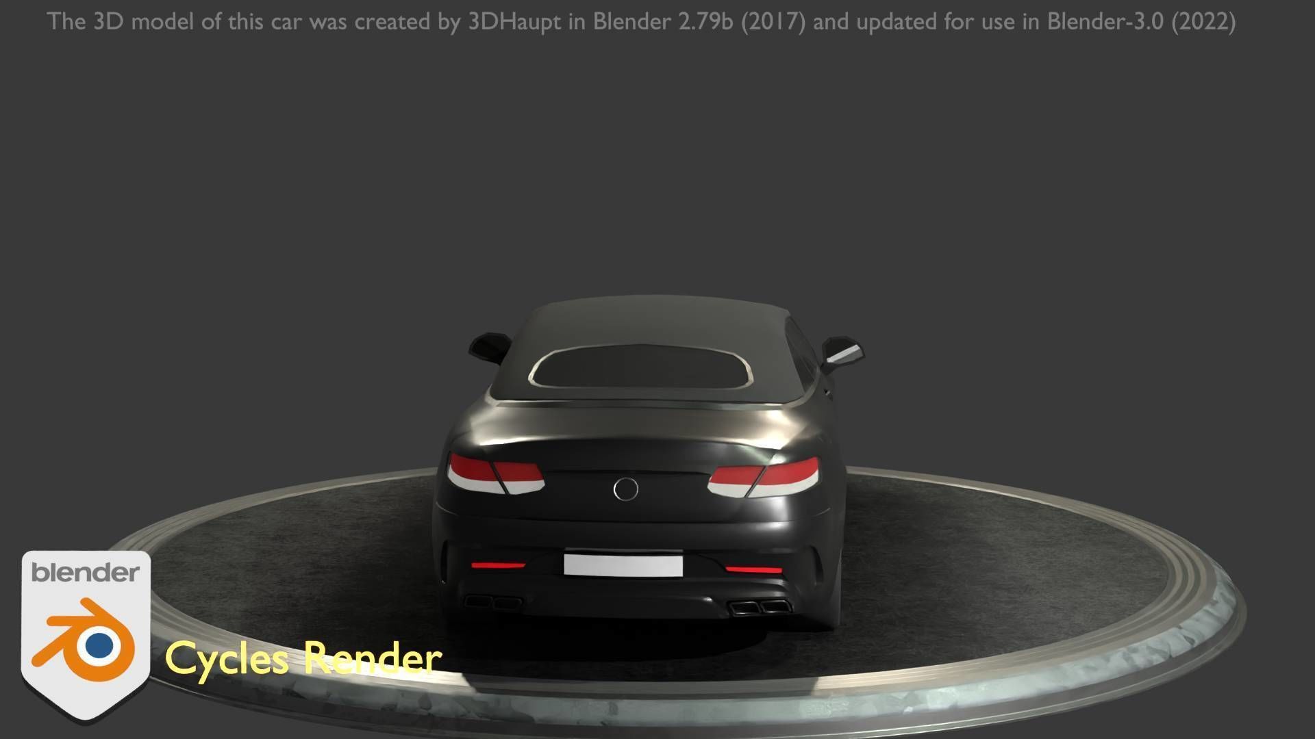 City Car 9 Top-Class Type-A Black Low-poly 3D model_30