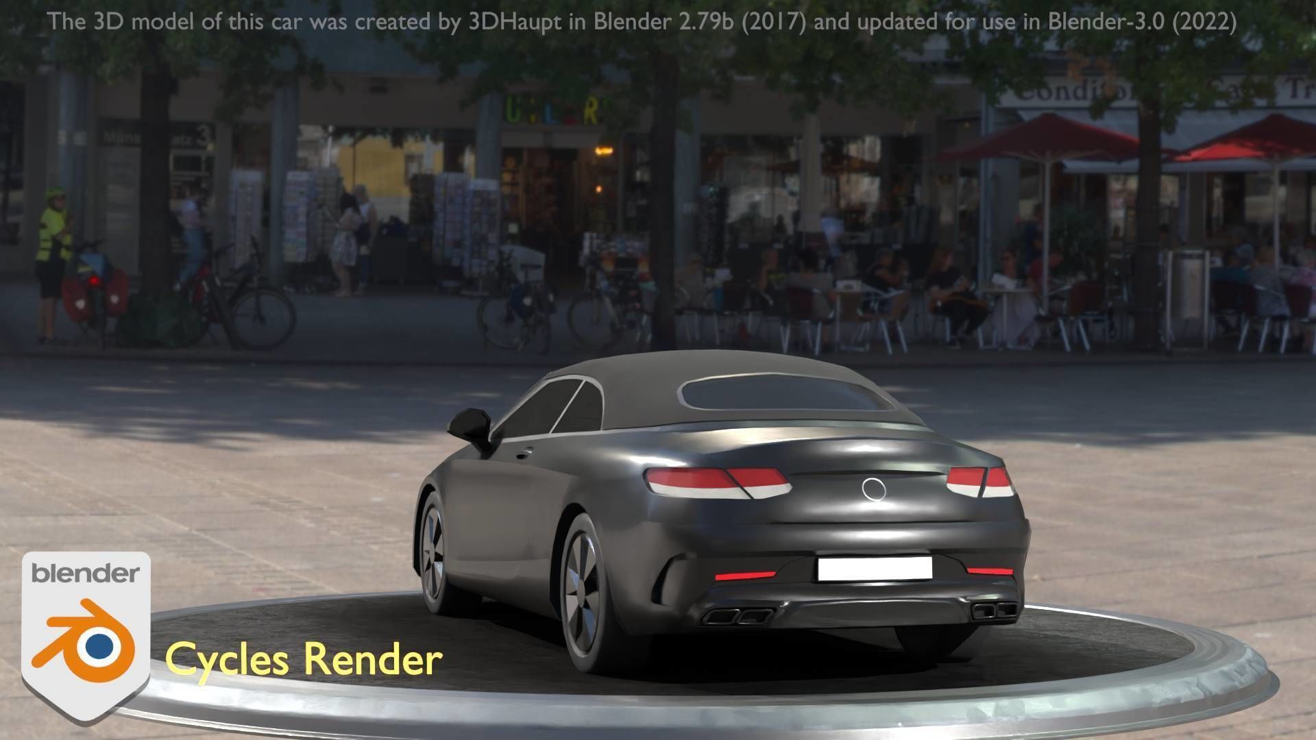 City Car 9 Top-Class Type-A Black Low-poly 3D model_76