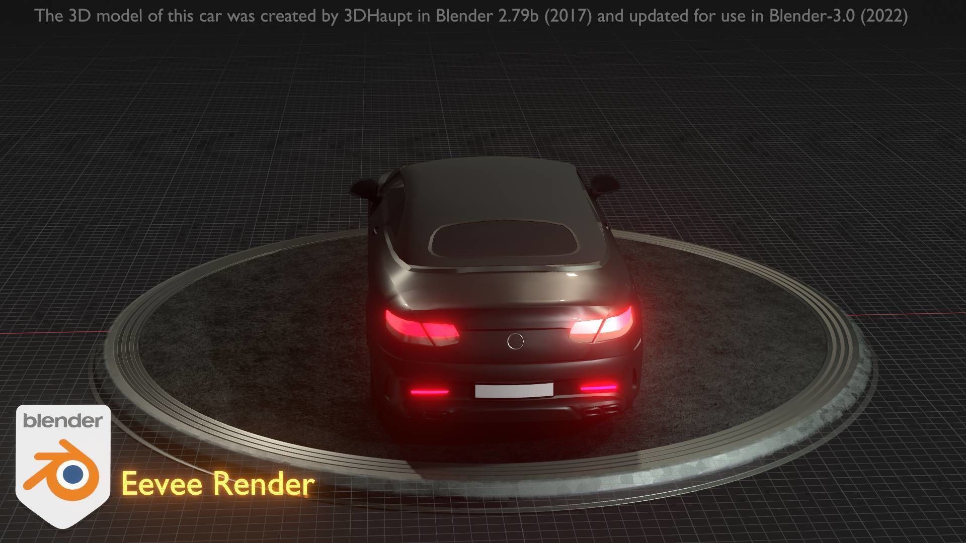 City Car 9 Top-Class Type-A Black Low-poly 3D model_91