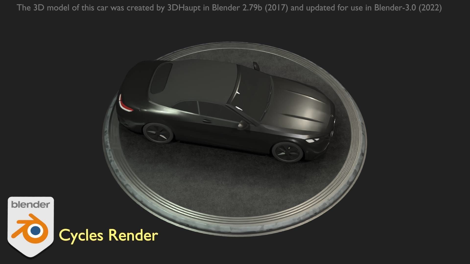 City Car 9 Top-Class Type-A Black Low-poly 3D model_20