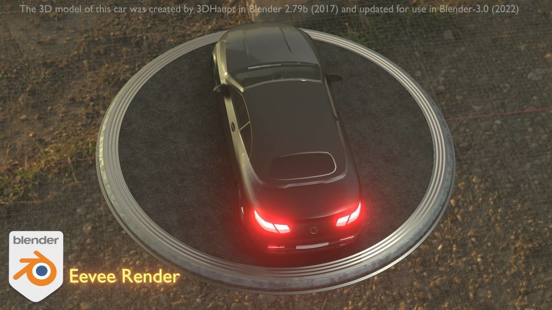 City Car 9 Top-Class Type-A Black Low-poly 3D model_15