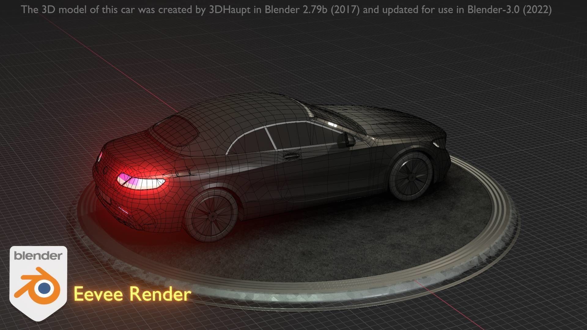 City Car 9 Top-Class Type-A Black Low-poly 3D model_47