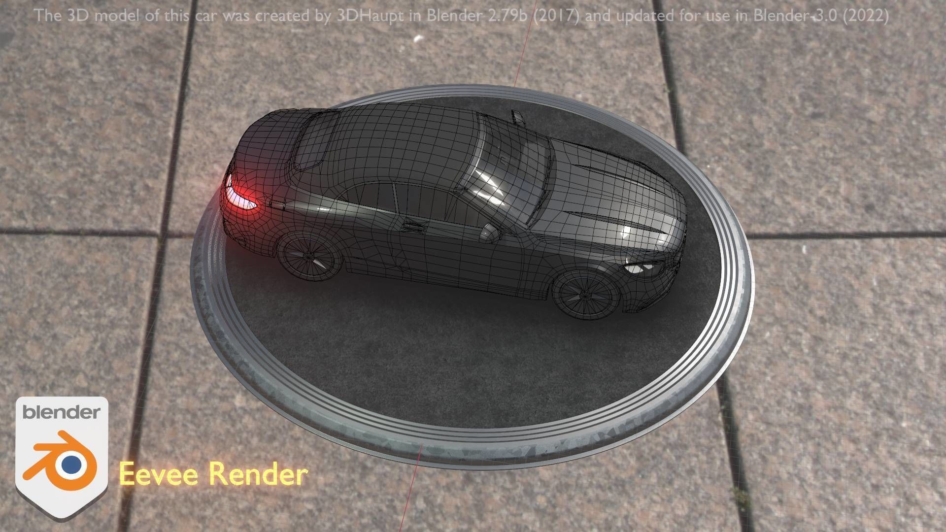 City Car 9 Top-Class Type-A Black Low-poly 3D model_65