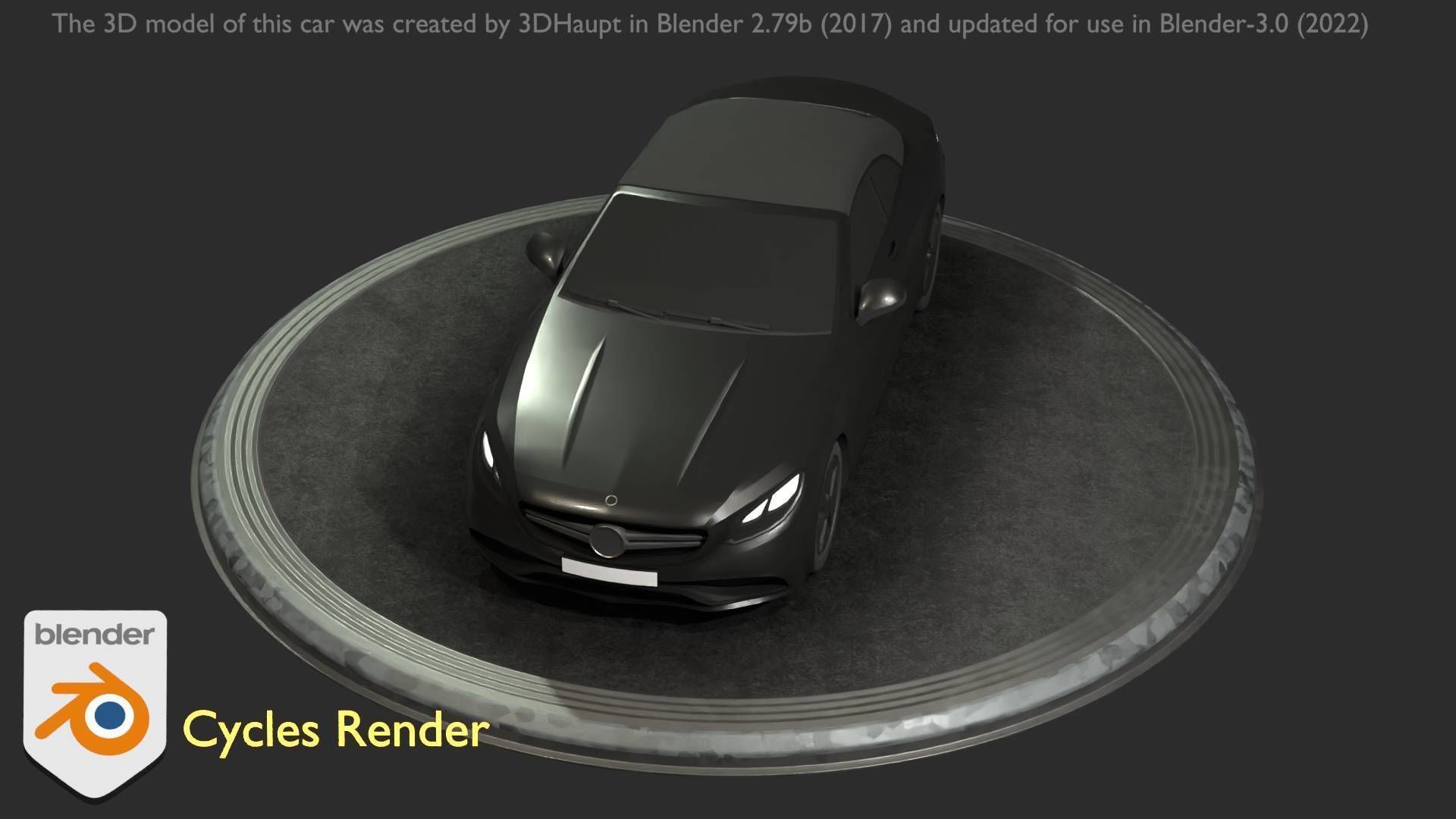 City Car 9 Top-Class Type-A Black Low-poly 3D model_100